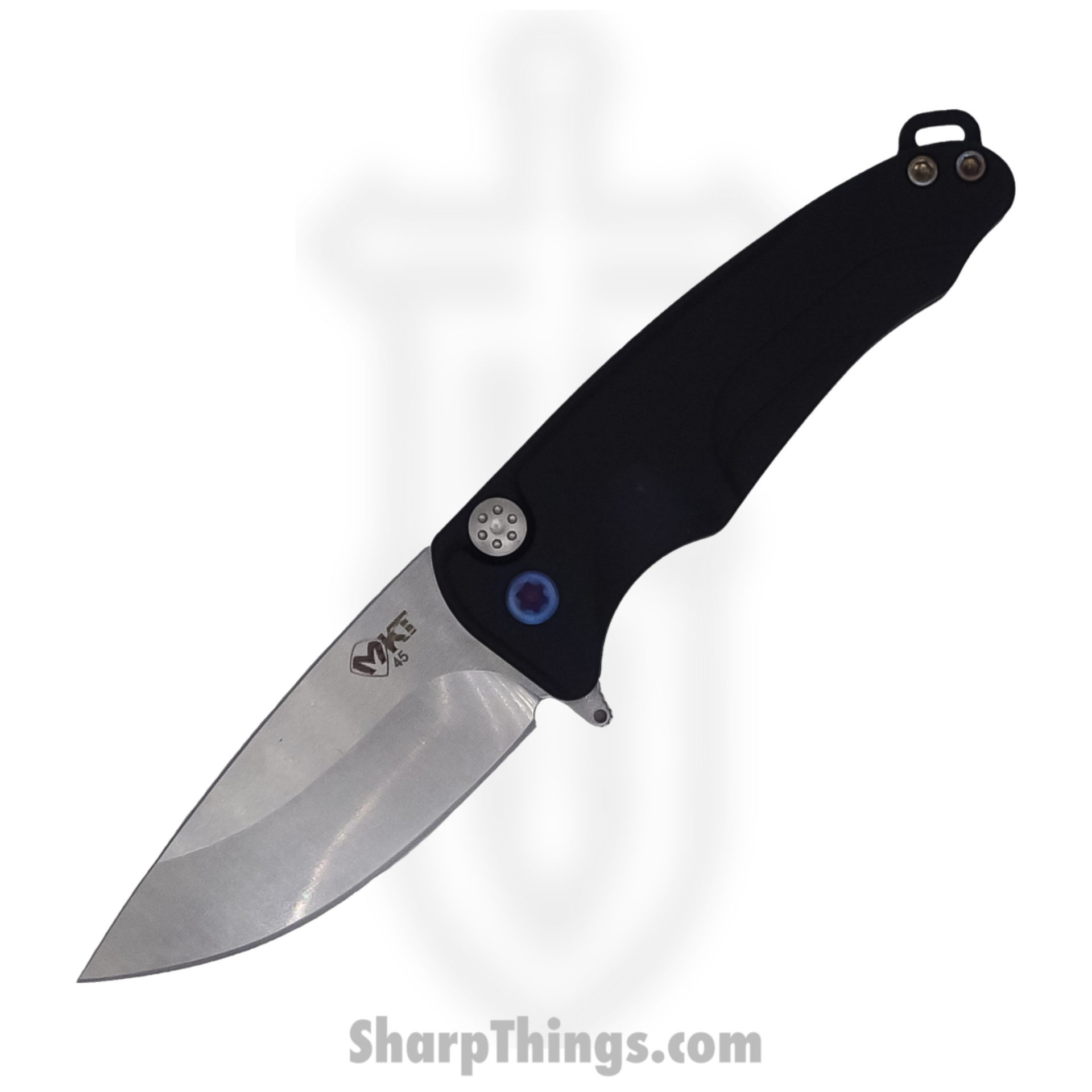Medford Knife - MK0394TQ-42AB-TFCP-Q4 - Smooth Criminal Button Lock Folder - Tumbled S45VN - Black