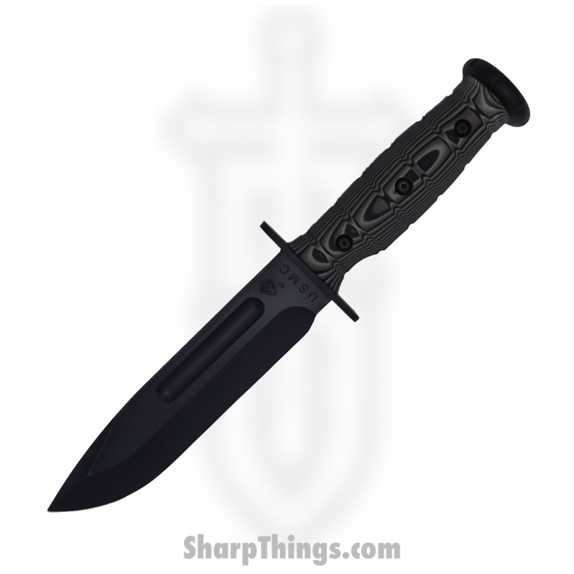 Medford Knife and Tool - MK103SPQ-12LE-SPQ3-Q4 - USMC Fighter - Fixed Blade Knife - S35VN Coated Drop Point - Layered G10 - Black Tan - Image 2