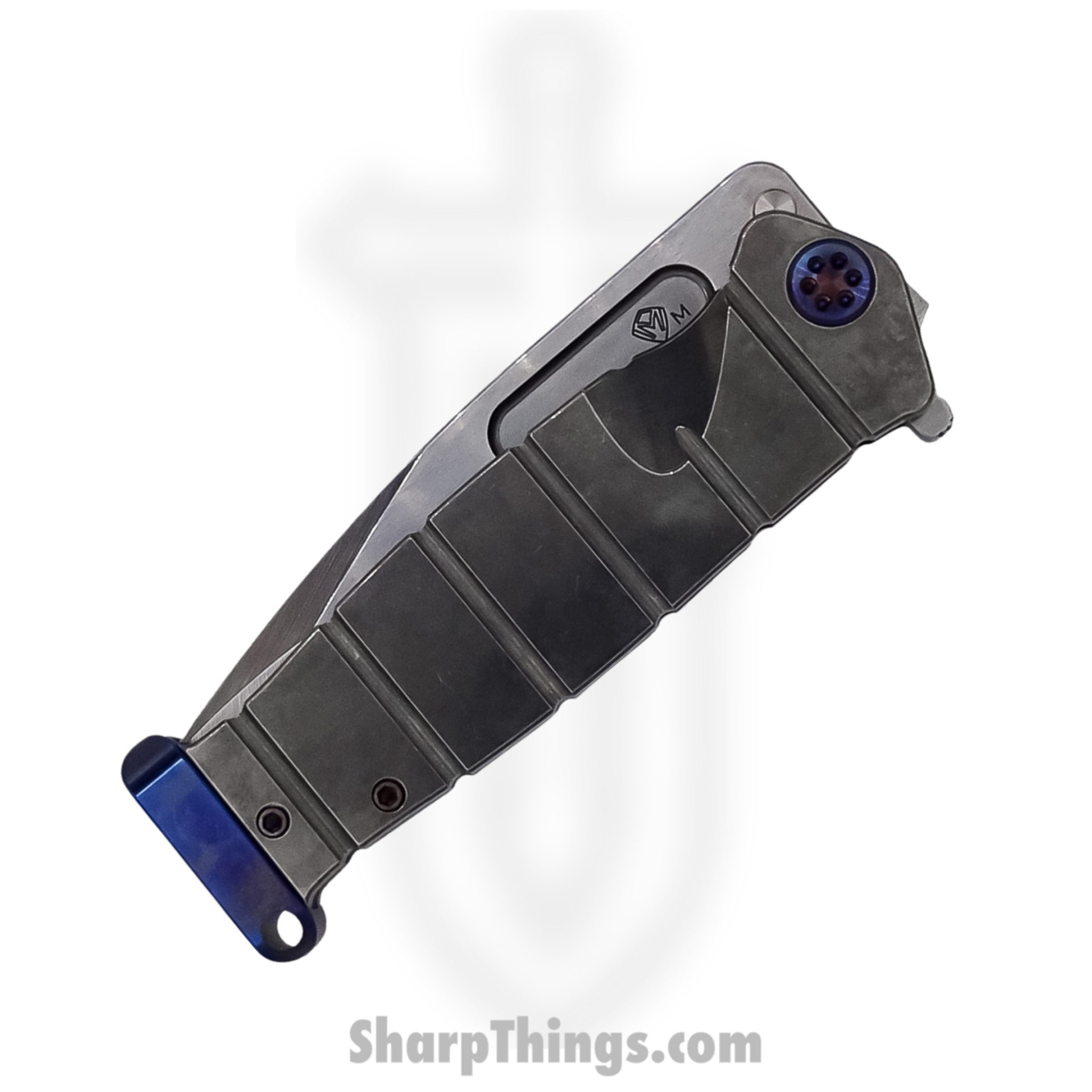 Medford Knife - MK204MTQ-01TM-TFCF-PF - USMC Fighter Flipper Knife - Magnacut Tumbled - Titanium - Image 3