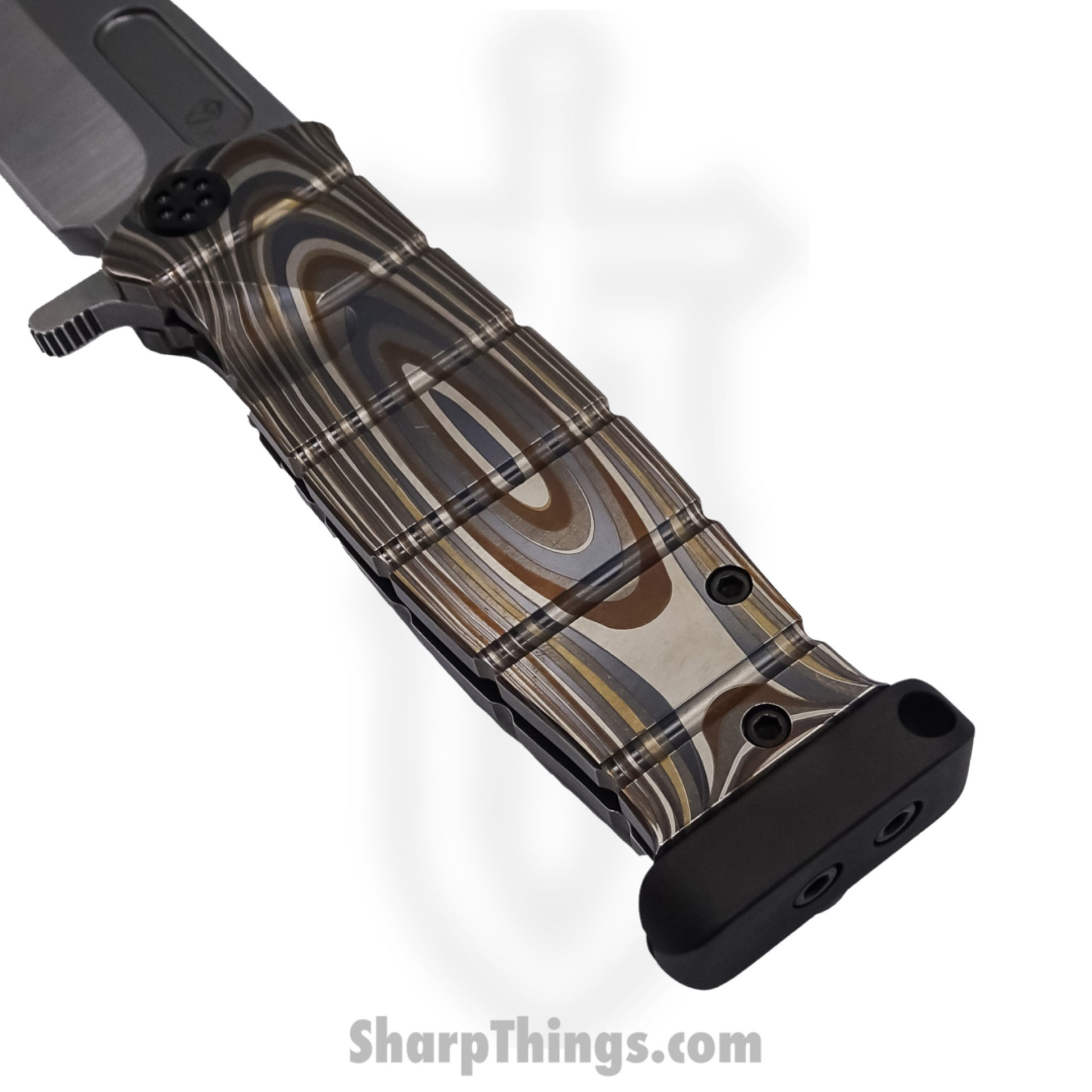 Medford Knife - MK204MTQ-01TM-TPCP-PP - USMC Fighter Flipper Knife - MagnaCut Tumbled - Multi G10 - Image 2