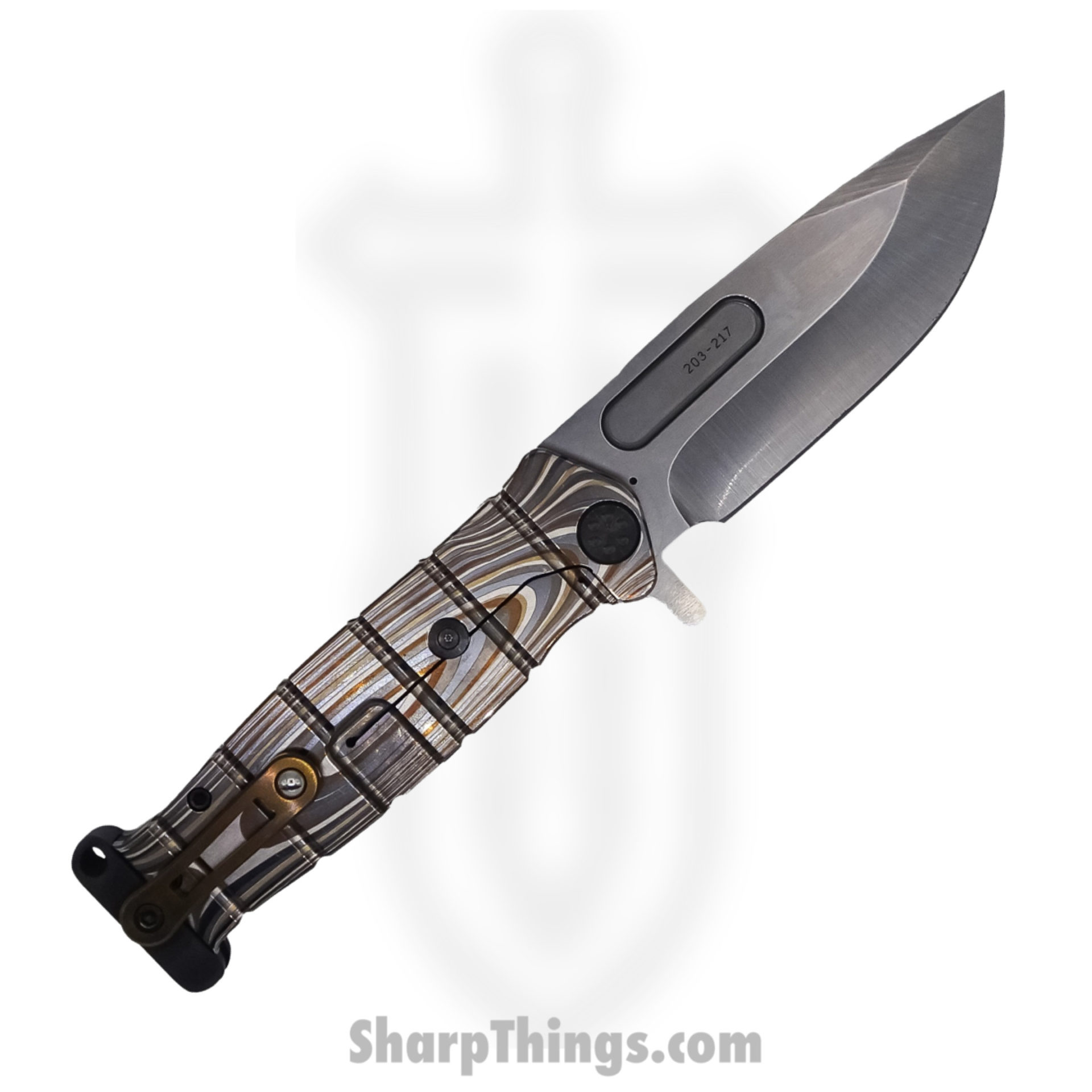 Medford Knife - MK204MTQ-01TM-TPCP-PP - USMC Fighter Flipper Knife - MagnaCut Tumbled - Multi G10 - Image 5