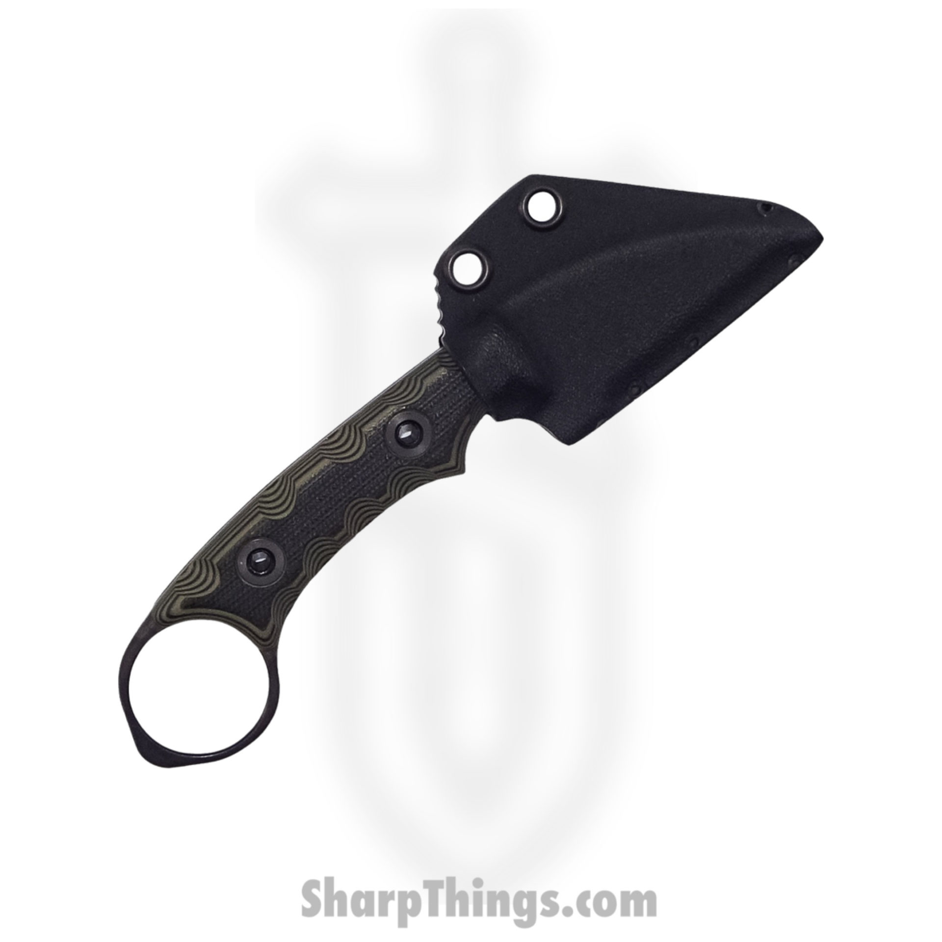 T.Kell Knives - NgtShdWBduGG - Nightshade Wharncliffe - Fixed Blade Knife - 80CRV2 Nickle Boron Coated Wharncliffe - G10 - BDU Grenade Grip - Image 4