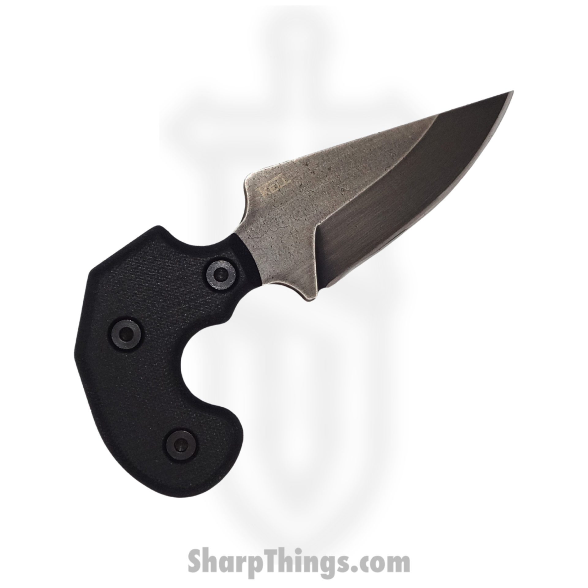 T.Kell Knives - TaraniRidge - Tarani TCQ Tri-Angle Ridge Back - Fixed Blade Knife - 80CRV2 Nickle Boron Coated - G10 - Black - Image 4