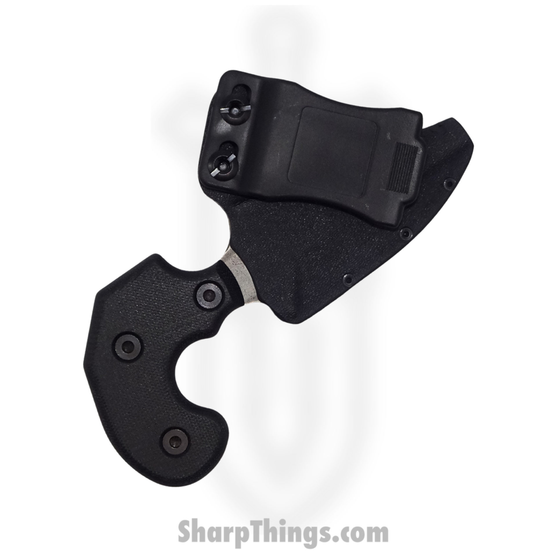 T.Kell Knives - TaraniRidge - Tarani TCQ Tri-Angle Ridge Back - Fixed Blade Knife - 80CRV2 Nickle Boron Coated - G10 - Black - Image 2
