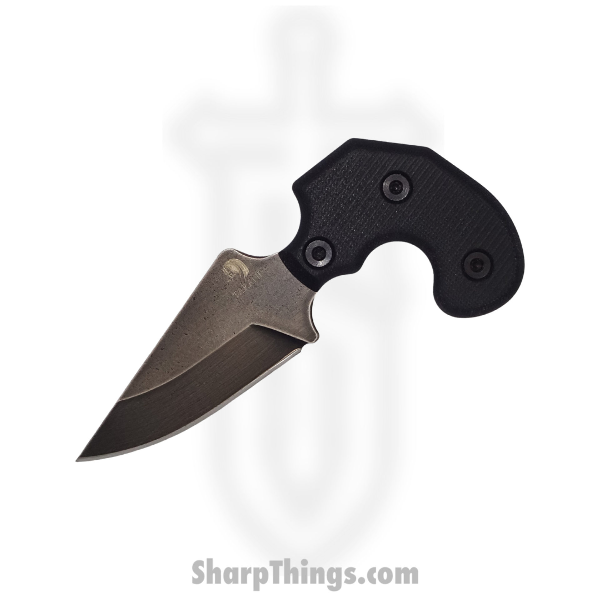 T.Kell Knives - TaraniRidge - Tarani TCQ Tri-Angle Ridge Back - Fixed Blade Knife - 80CRV2 Nickle Boron Coated - G10 - Black