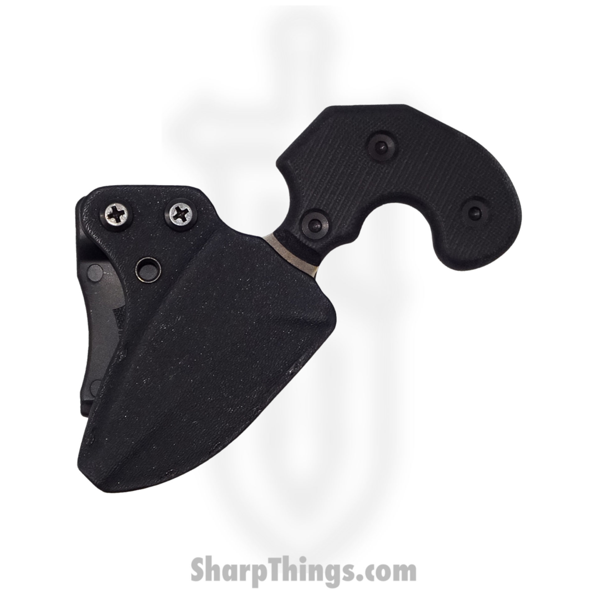 T.Kell Knives - TaraniSpear - Tarani TCQ Tri-Angle Spear Point - Fixed Blade Knife - 80CRV2 Nickle Boron Coated - G10 - Black - Image 3