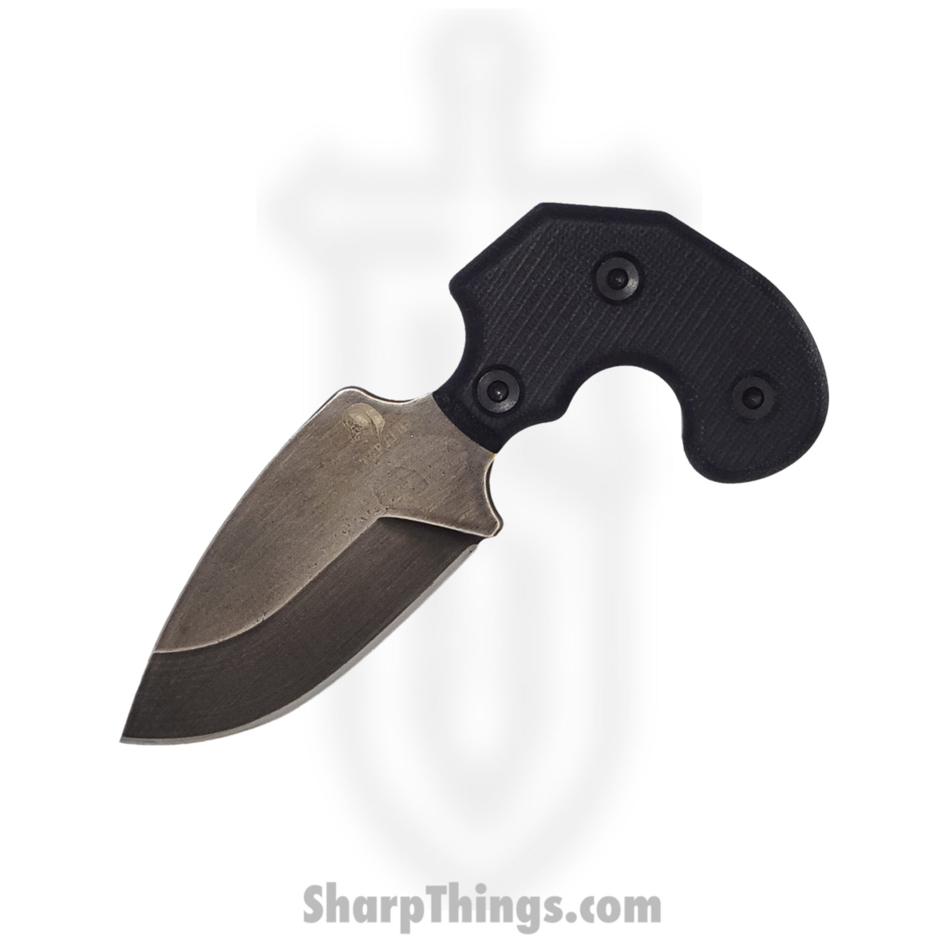T.Kell Knives - TaraniSpear - Tarani TCQ Tri-Angle Spear Point - Fixed Blade Knife - 80CRV2 Nickle Boron Coated - G10 - Black