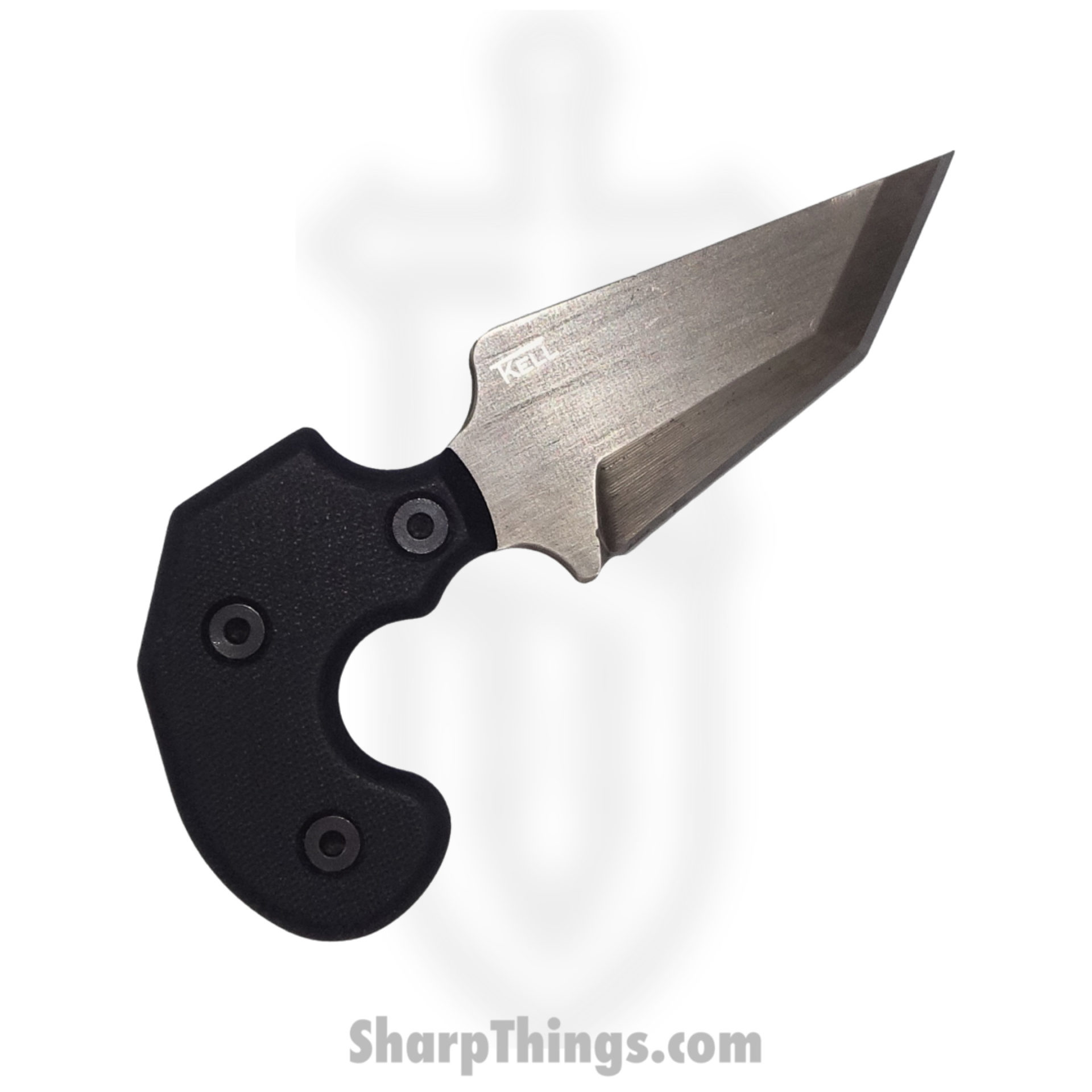 T.Kell Knives - TaraniYorDo - Tarani TCQ Tri-Angle Yoroi Doshi - Fixed Blade Knife - 80CRV2 Nickle Boron Coated - G10 - Black - Image 4