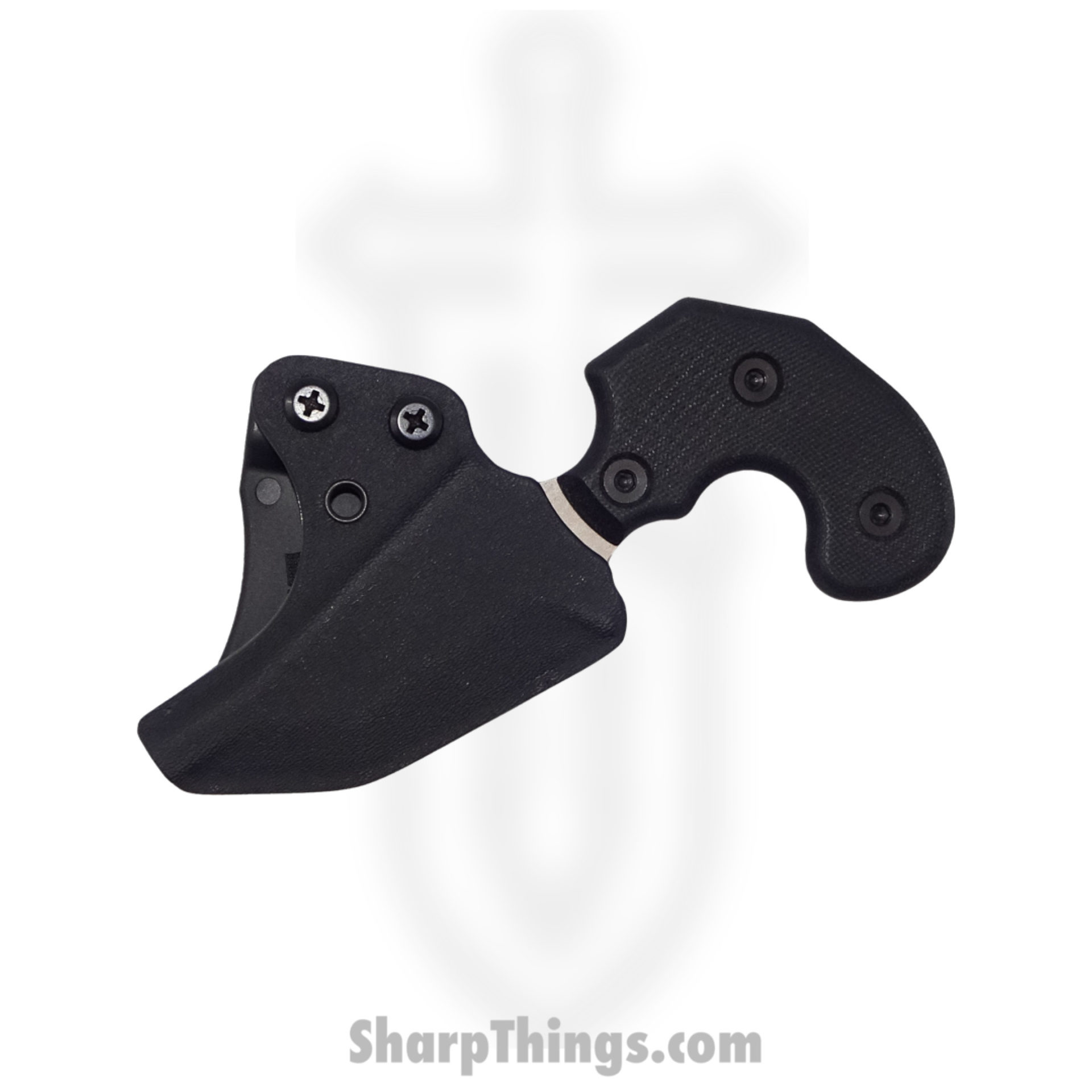 T.Kell Knives - TaraniYorDo - Tarani TCQ Tri-Angle Yoroi Doshi - Fixed Blade Knife - 80CRV2 Nickle Boron Coated - G10 - Black - Image 2