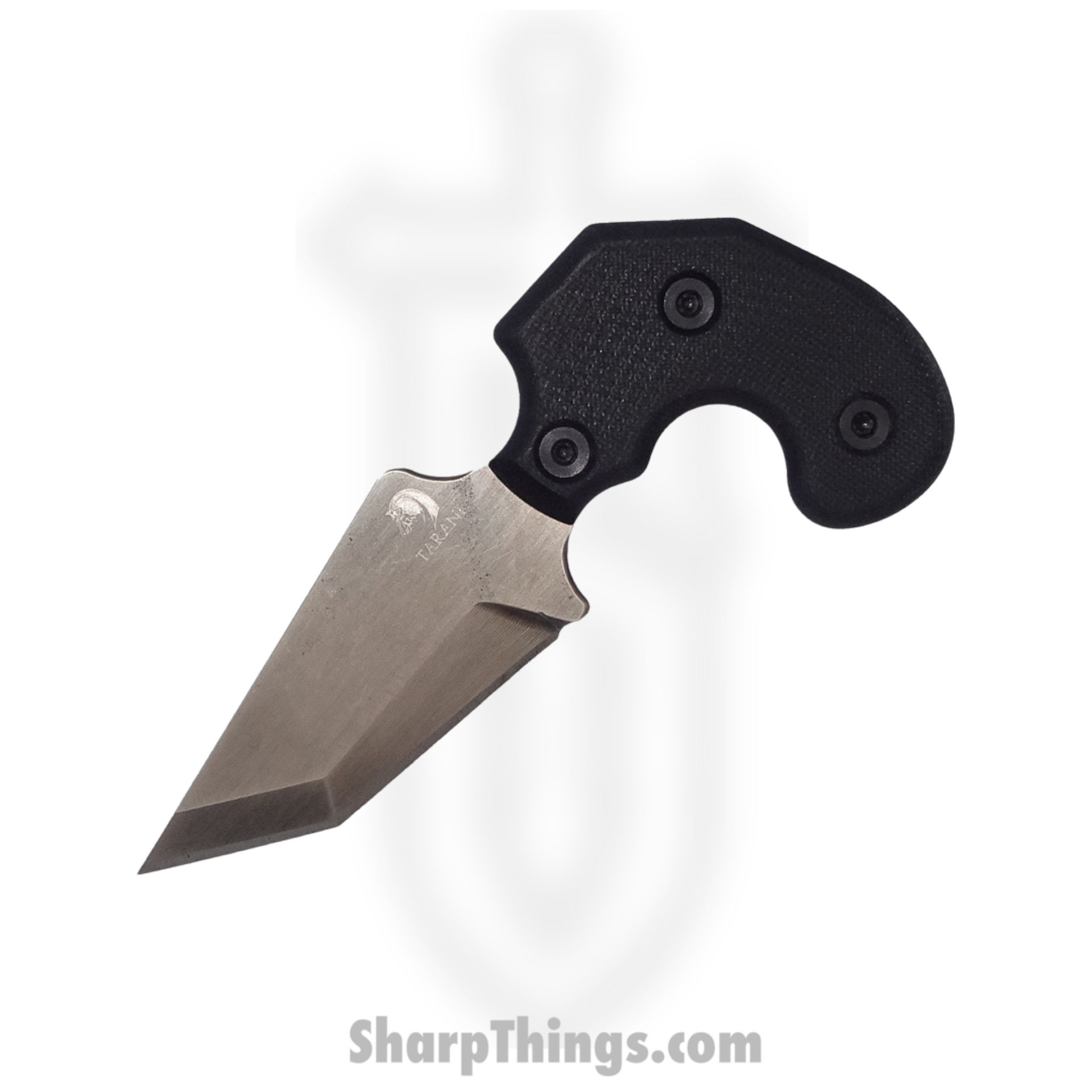T.Kell Knives - TaraniYorDo - Tarani TCQ Tri-Angle Yoroi Doshi - Fixed Blade Knife - 80CRV2 Nickle Boron Coated - G10 - Black