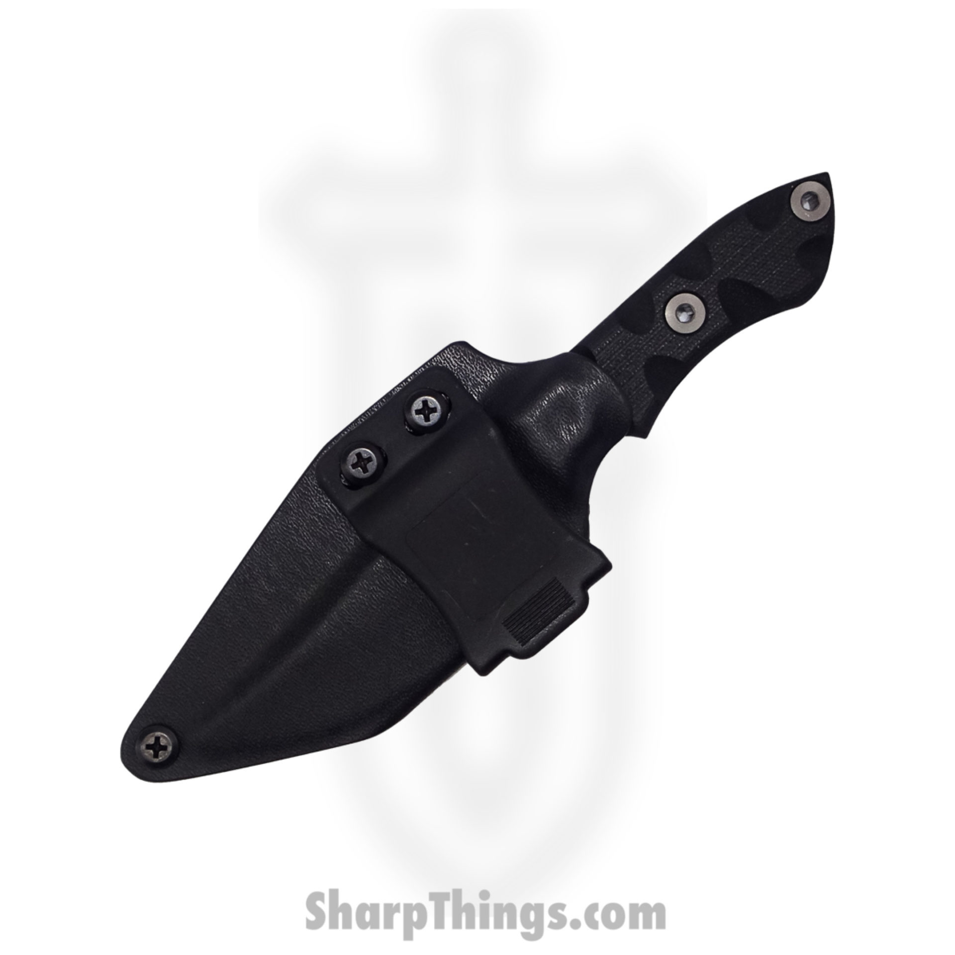 T.Kell Knives - WrtHgBlKGG - Warthog - Fixed Blade Knife - 80crv2 Nickle Boron Coated Trailing Point - G10 - Black Grenade Grip - Image 2