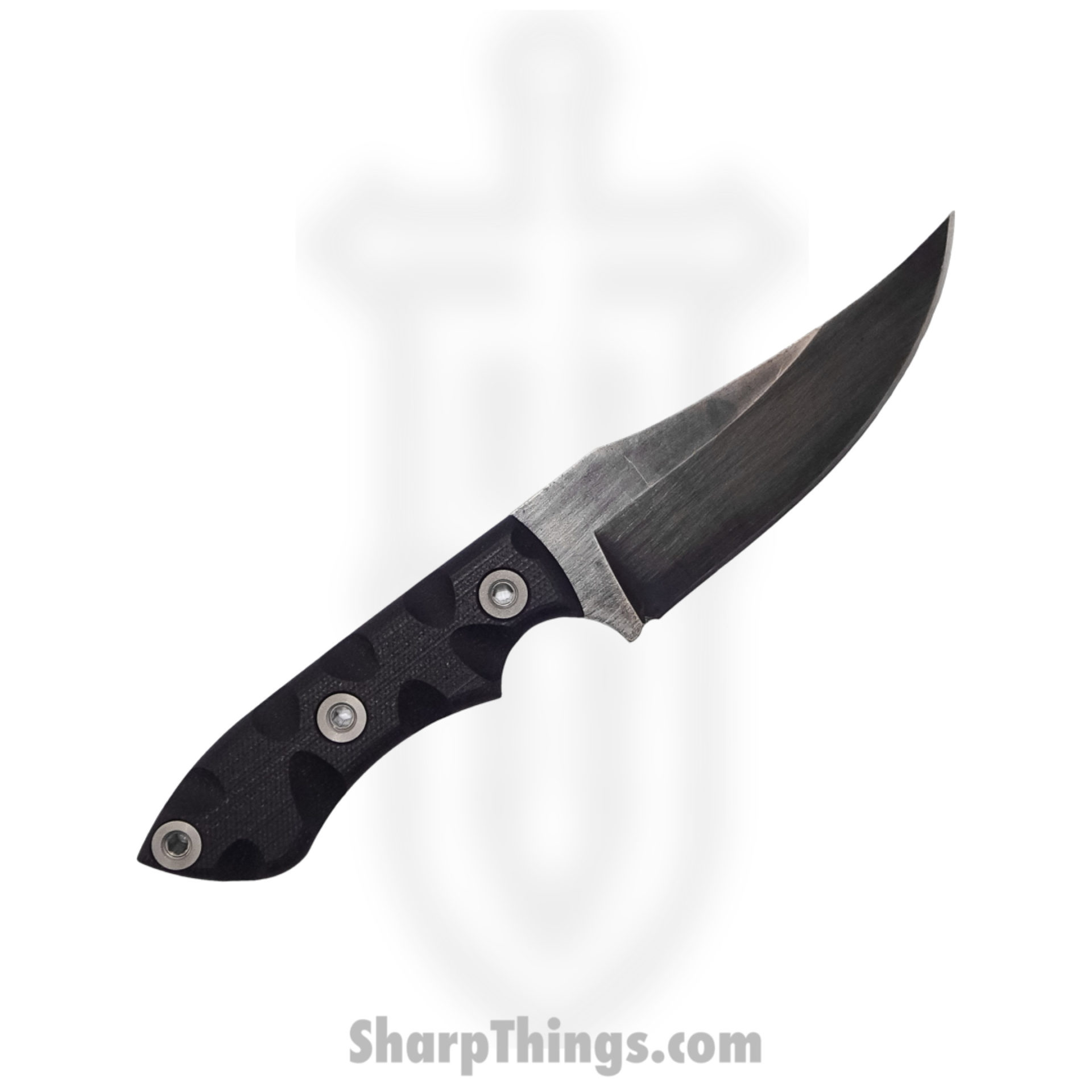 T.Kell Knives - WrtHgBlKGG - Warthog - Fixed Blade Knife - 80crv2 Nickle Boron Coated Trailing Point - G10 - Black Grenade Grip - Image 4