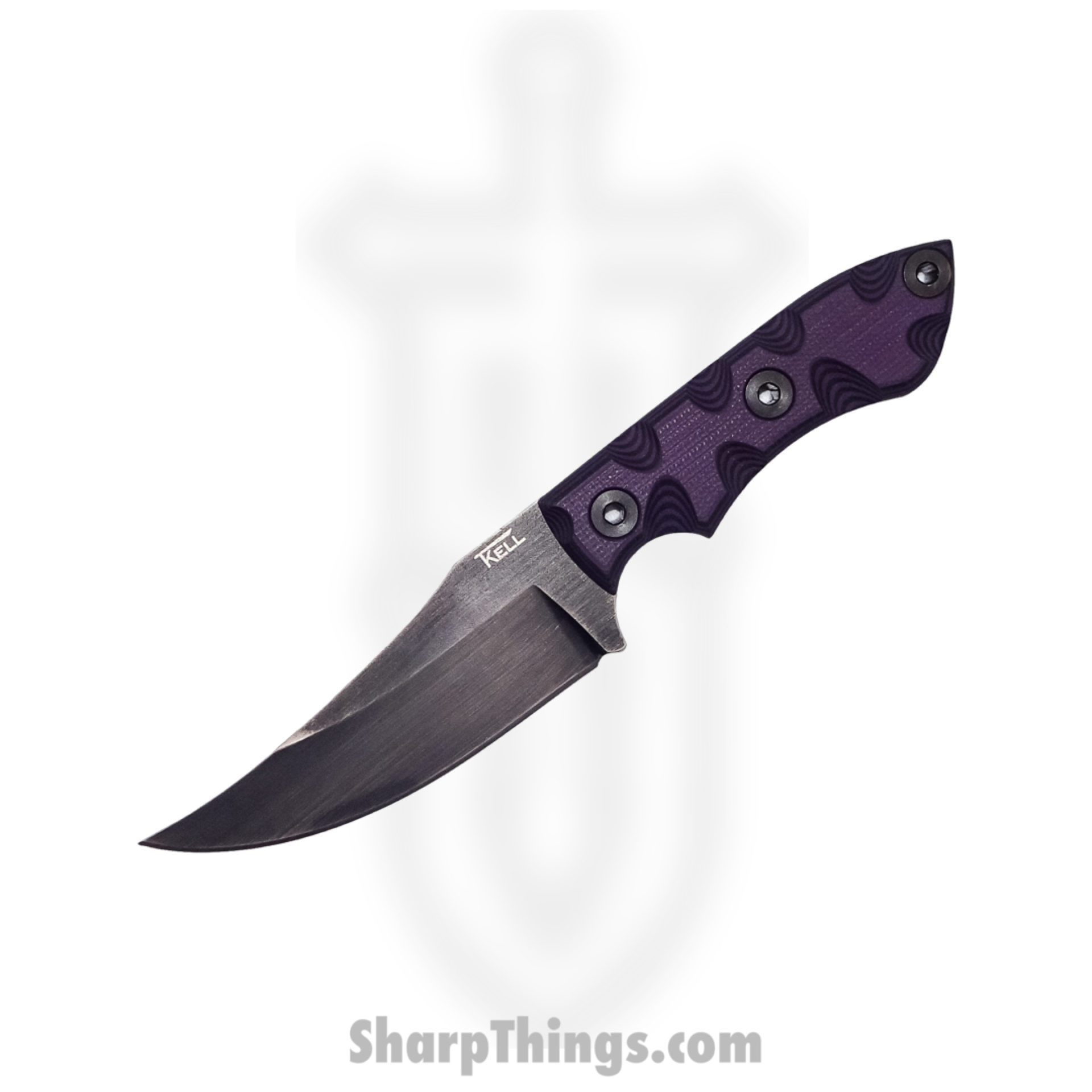 T.Kell Knives - WrtHgMaraGG - Warthog - Fixed Blade Knife - 80crv2 Nickle Boron Coated Trailing Point - G10 - Marauder Grenade Grip