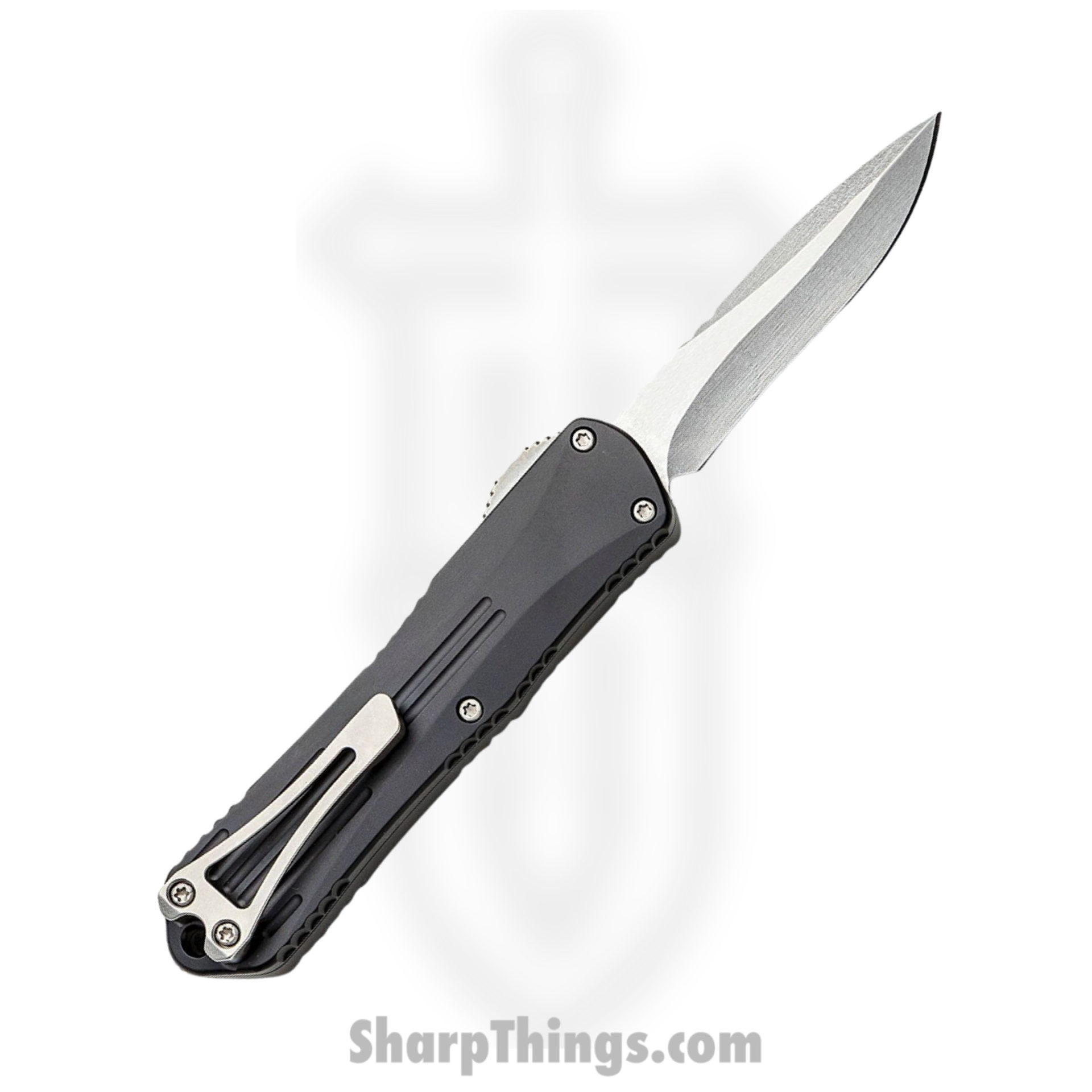 Heretic Knives - H029-2A - Manticore E - OTF Auto - Magnacut Stonewash Recurve - 6061-T6 Aluminum - Black - Image 3