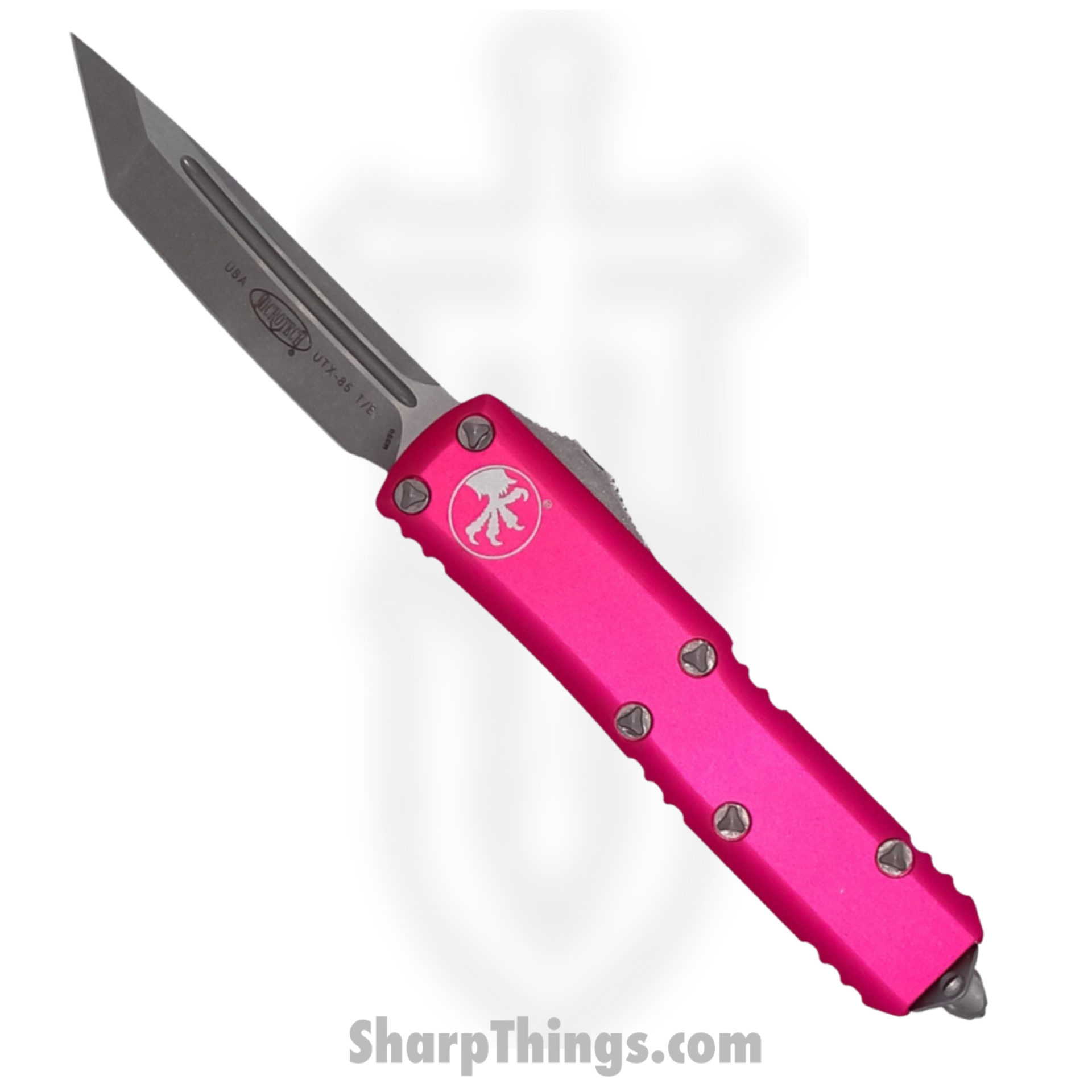 Microtech - 233-10APPK - UTX-85 - OTF Auto - CTS-204P Apocalyptic Tanto - 6061-T6 Aluminum - Pink