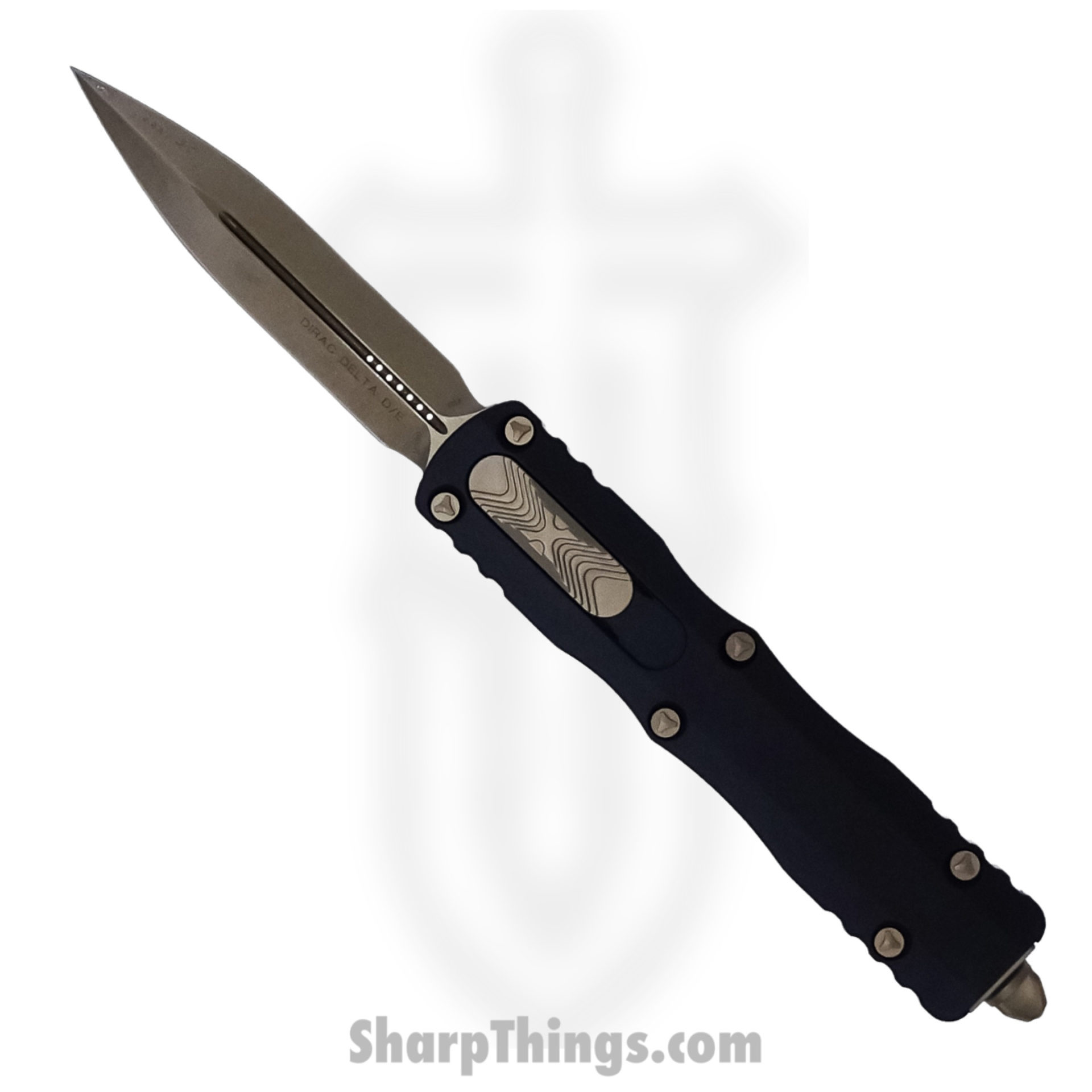 Microtech - 227-13 - Dirac Delta - OTF Auto - Elmax, M390, 204P Bronze Dagger - 6061-T6 Aluminum - Black