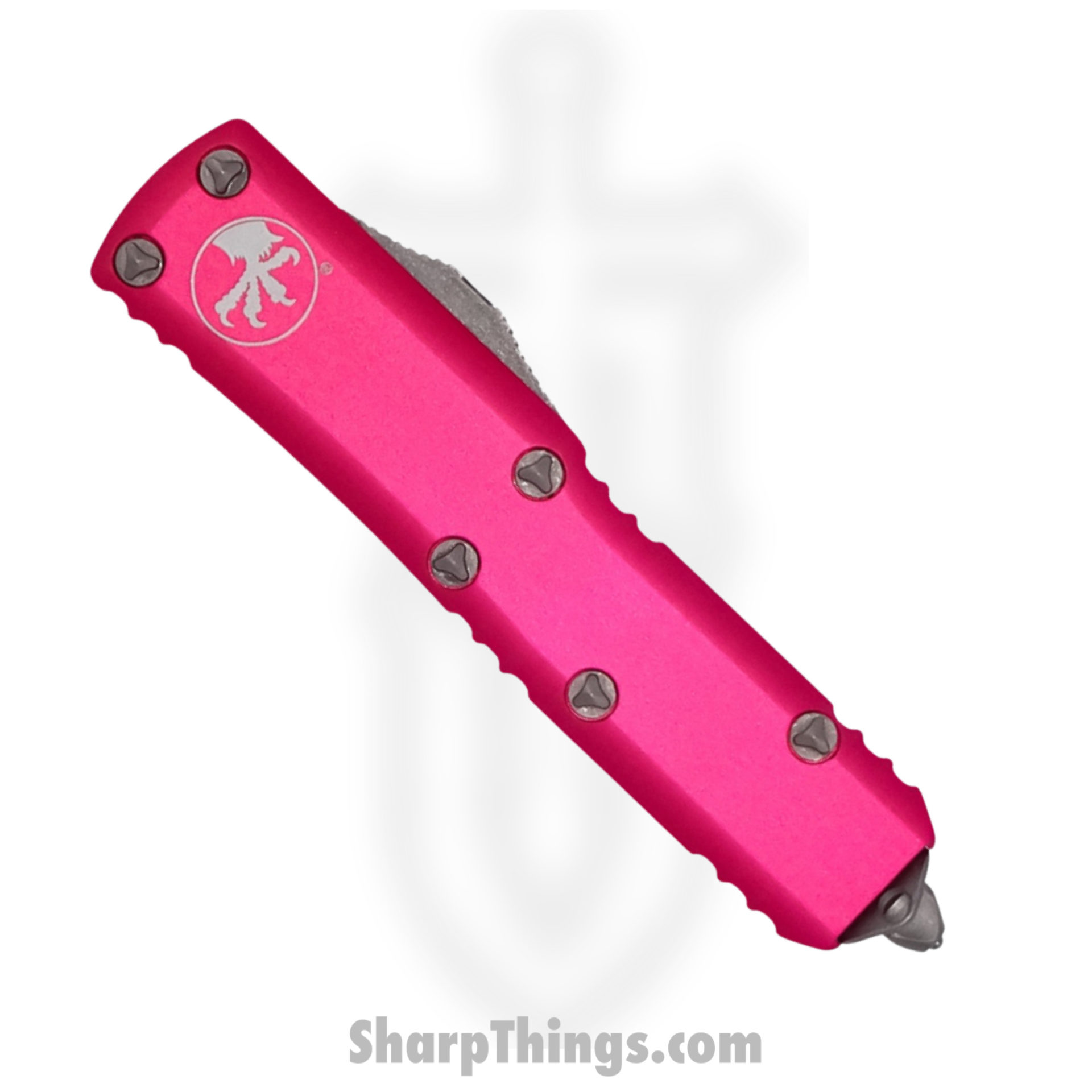 Microtech - 233-10APPK - UTX-85 - OTF Auto - CTS-204P Apocalyptic Tanto - 6061-T6 Aluminum - Pink - Image 4