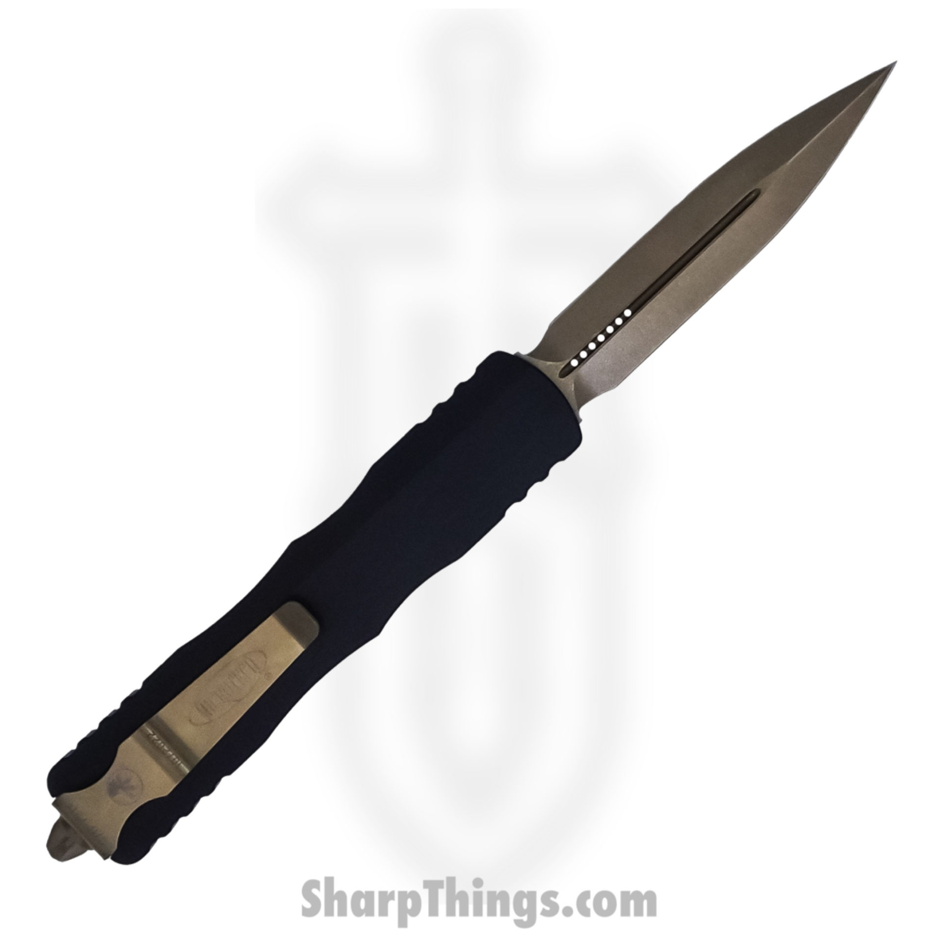 Microtech - 227-13 - Dirac Delta - OTF Auto - Elmax, M390, 204P Bronze Dagger - 6061-T6 Aluminum - Black - Image 5