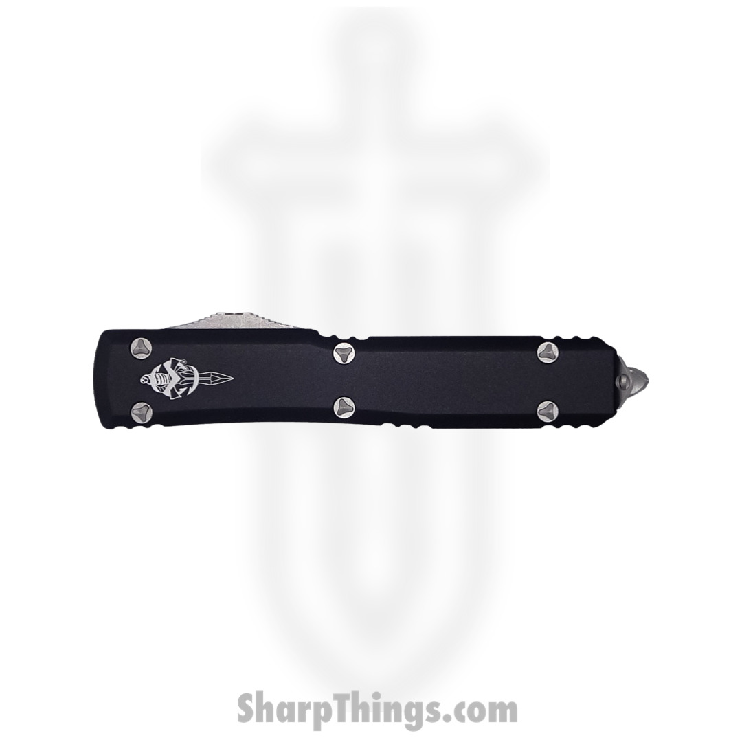 Microtech - 119-10S - Ultratech Hellhound Signature Series - OTF Auto - Elmax, M390, 204P Stonewash Tanto - 6061-T6 Aluminum - Black - Image 3