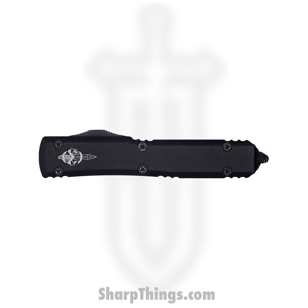 Microtech - 119-16S - Ultratech Hellhound Signature Series - OTF Auto - M390 Damascus Tanto - 6061-T6 Aluminum - Black - Image 4
