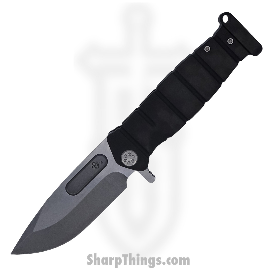 Medford Knife - MK204MTQ-30PV-TPCP-PP - USMC Fighter Flipper Knife - MagnaCut Tumbled PVD Handles - Black - Image 4