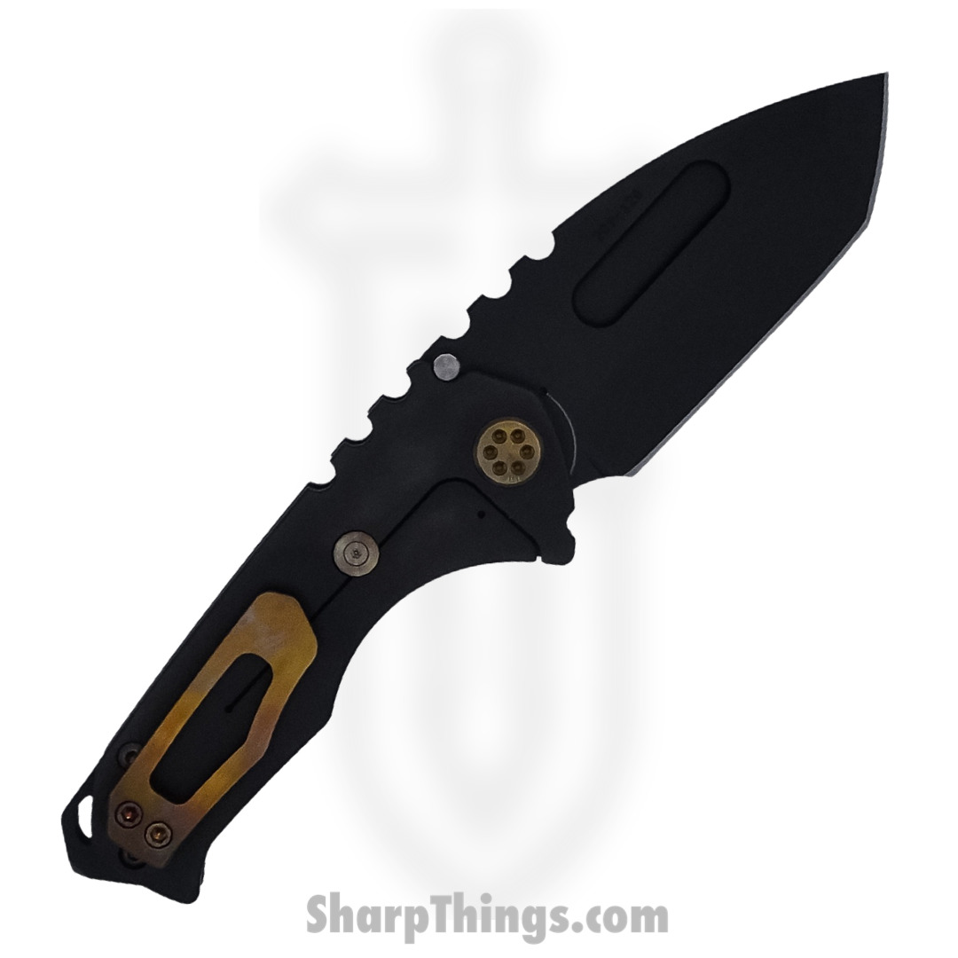 Medford Knife - MK0294PT-30PV-T1C1-BP - Genesis "T" Tanto Edge Folder - S45VN PVD - Bronze Lightning Bolt