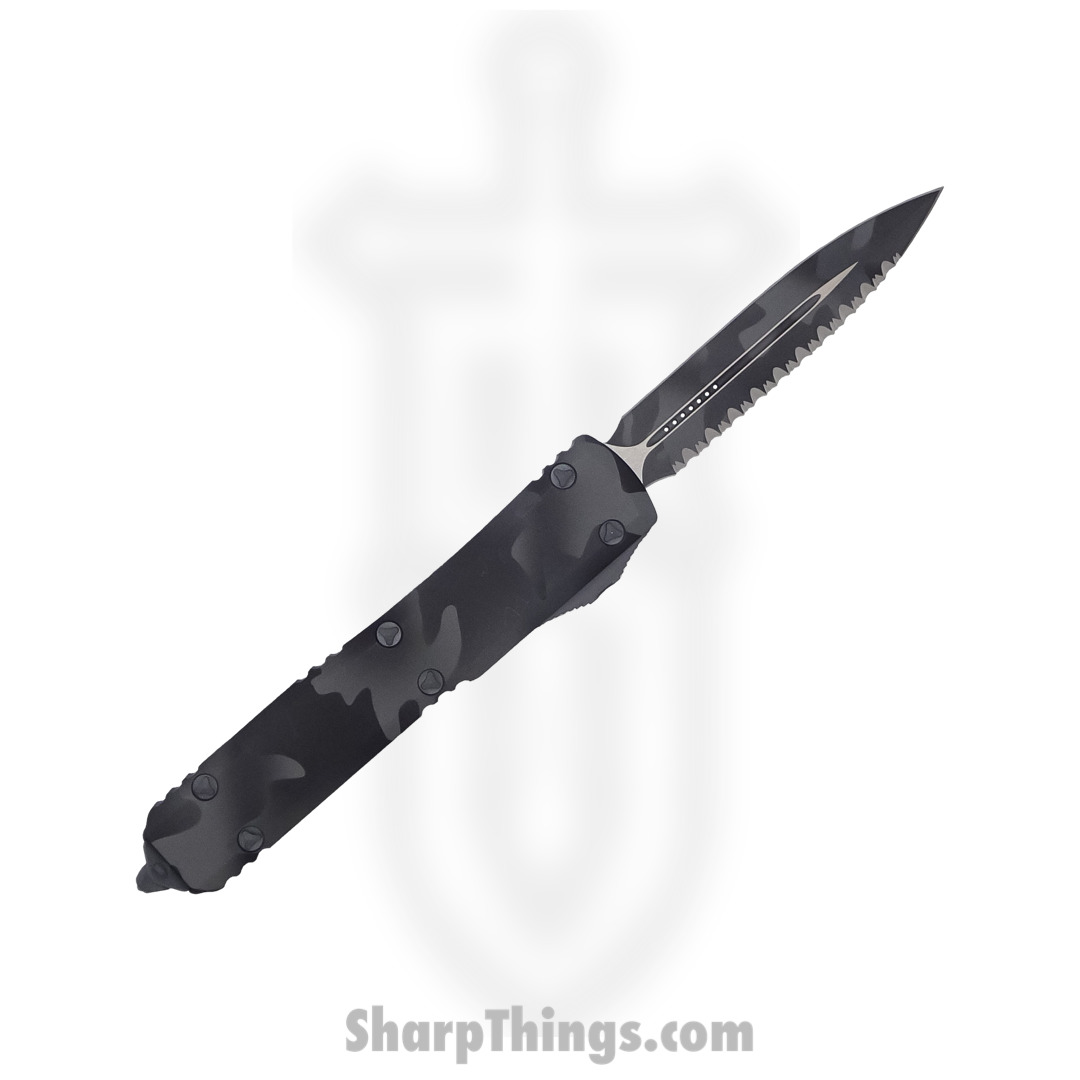 Microtech - 122-3UCS - Ultratech Signature Series - OTF Auto - Elmax, M390, 204P Coated Dagger - 6061-T6 Aluminum - Urban Camo