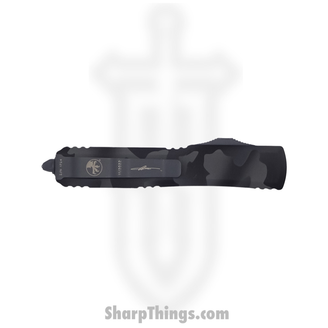 Microtech - 122-3UCS - Ultratech Signature Series - OTF Auto - Elmax, M390, 204P Coated Dagger - 6061-T6 Aluminum - Urban Camo - Image 2