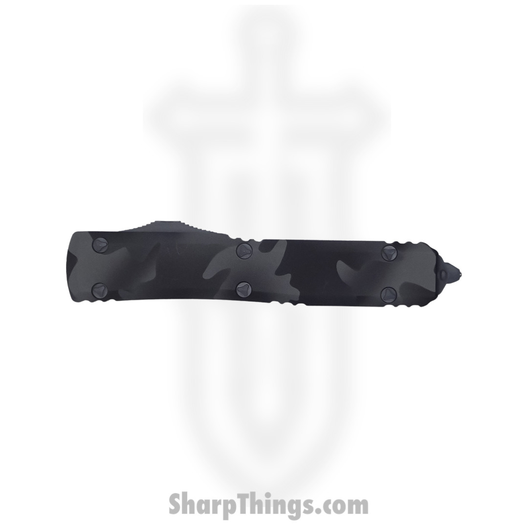 Microtech - 122-3UCS - Ultratech Signature Series - OTF Auto - Elmax, M390, 204P Coated Dagger - 6061-T6 Aluminum - Urban Camo - Image 4