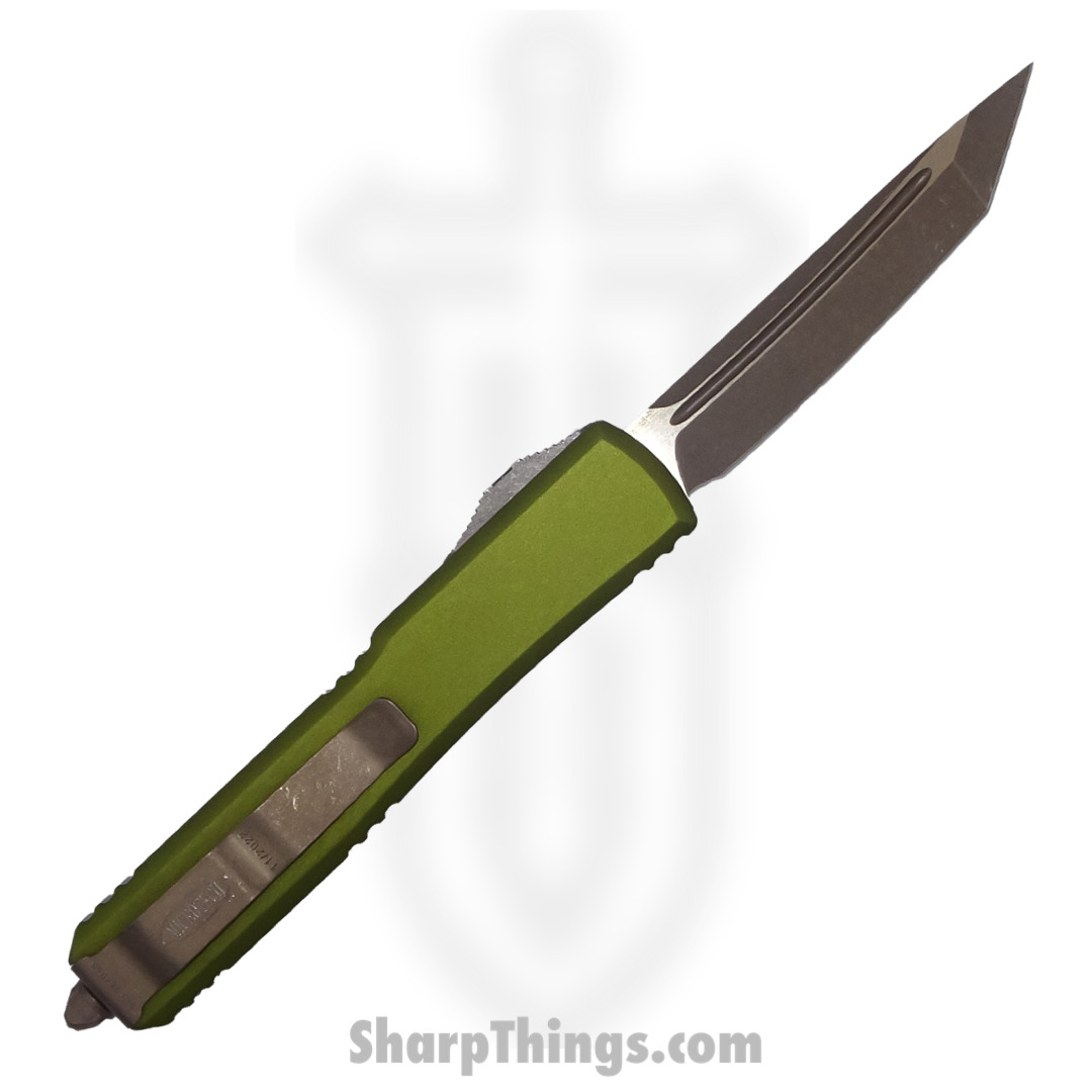 Microtech - 123-13APOD - Ultratech - OTF Auto - Elmax, M390, 204P Apocalyptic Tanto - 6061-T6 Aluminum - OD Green - Image 2