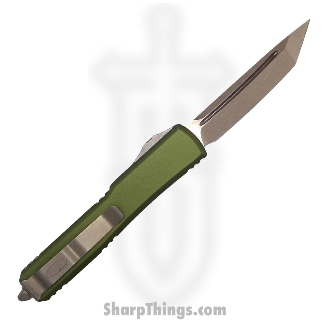 Microtech - 123-13OD - Ultratech - OTF Auto - Elmax, M390, 204P Bronze Tanto - 6061-T6 Aluminum - OD Green - Image 3