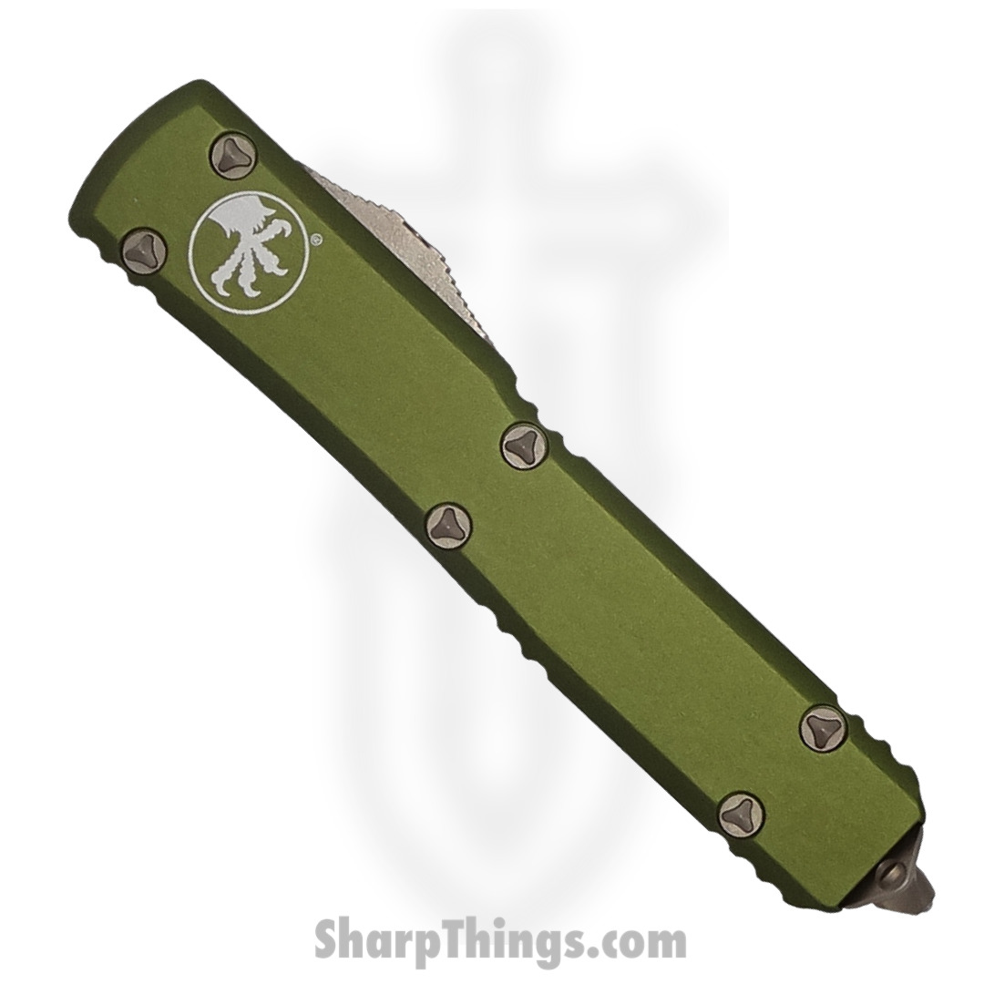 Microtech - 123-13OD - Ultratech - OTF Auto - Elmax, M390, 204P Bronze Tanto - 6061-T6 Aluminum - OD Green - Image 2