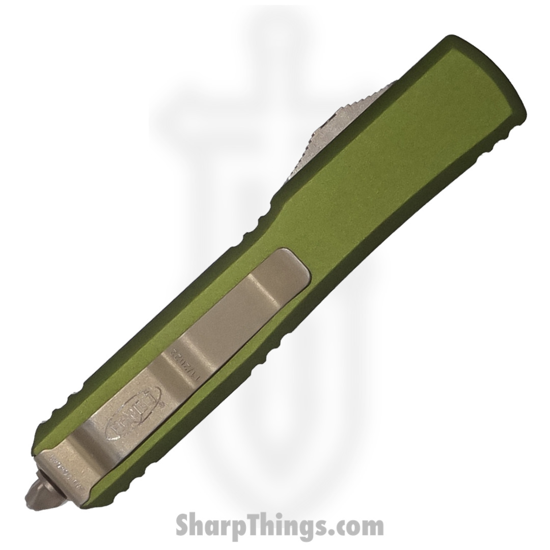 Microtech - 123-13OD - Ultratech - OTF Auto - Elmax, M390, 204P Bronze Tanto - 6061-T6 Aluminum - OD Green - Image 4