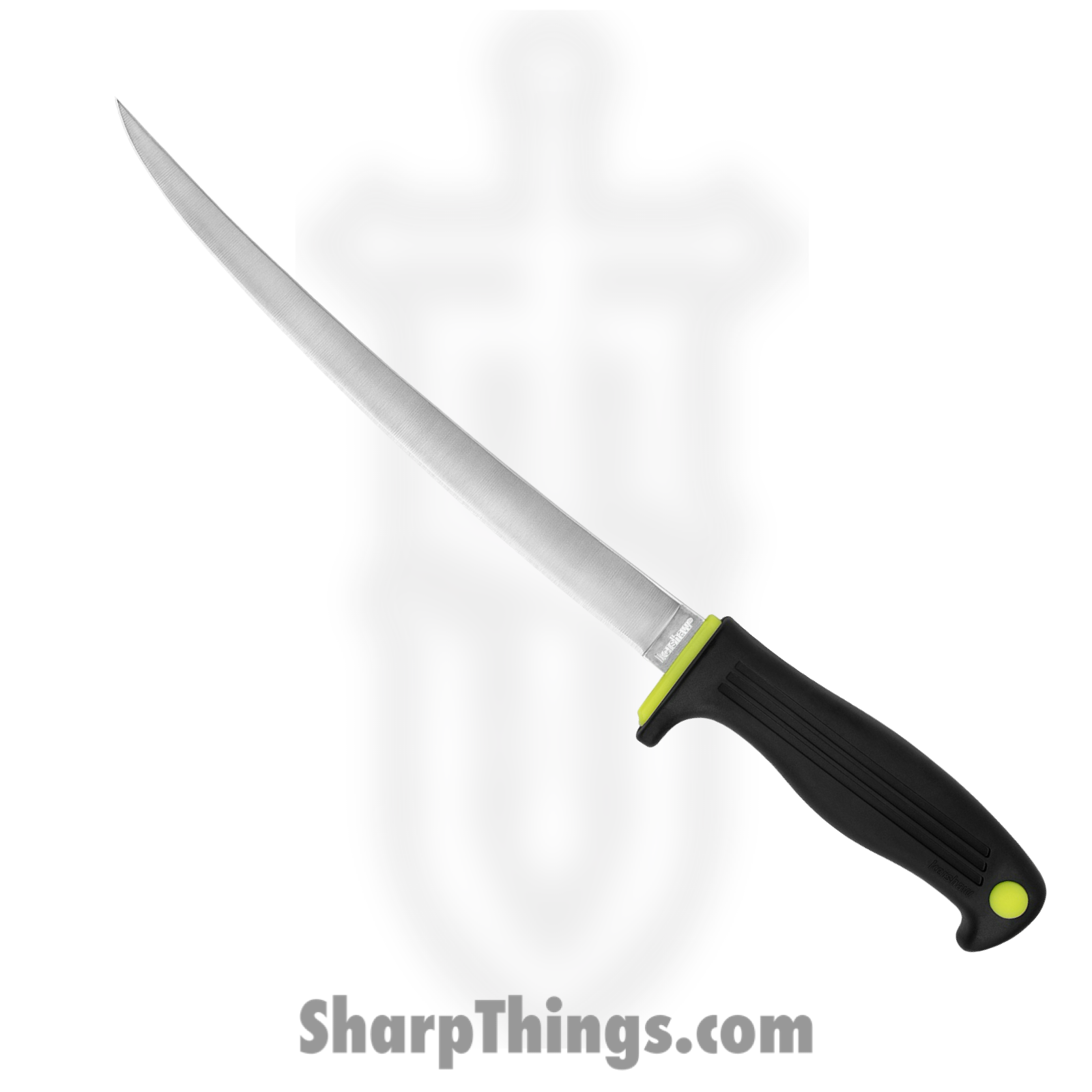 Kershaw - 1259 - Clearwater II Fillet Knife - Fixed Blade Knife - 420J2 Satin Fillet - GFN/Rubber/K-Texture Grip - Black