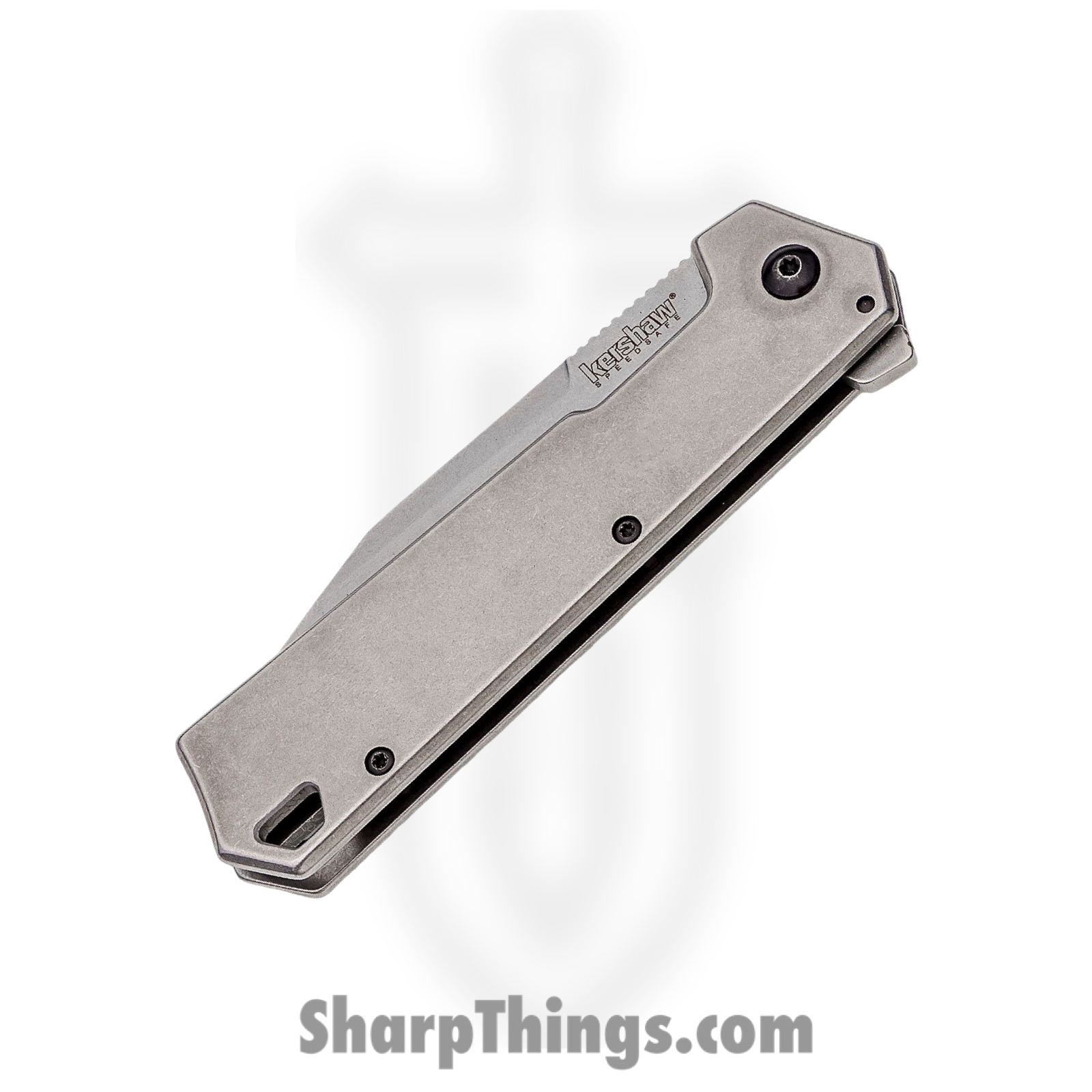 Kershaw - 1361X - Passage - Folding Knife - 8Cr13MoV Stonewash Clip Point - Stainless Steel - Natural - Image 2