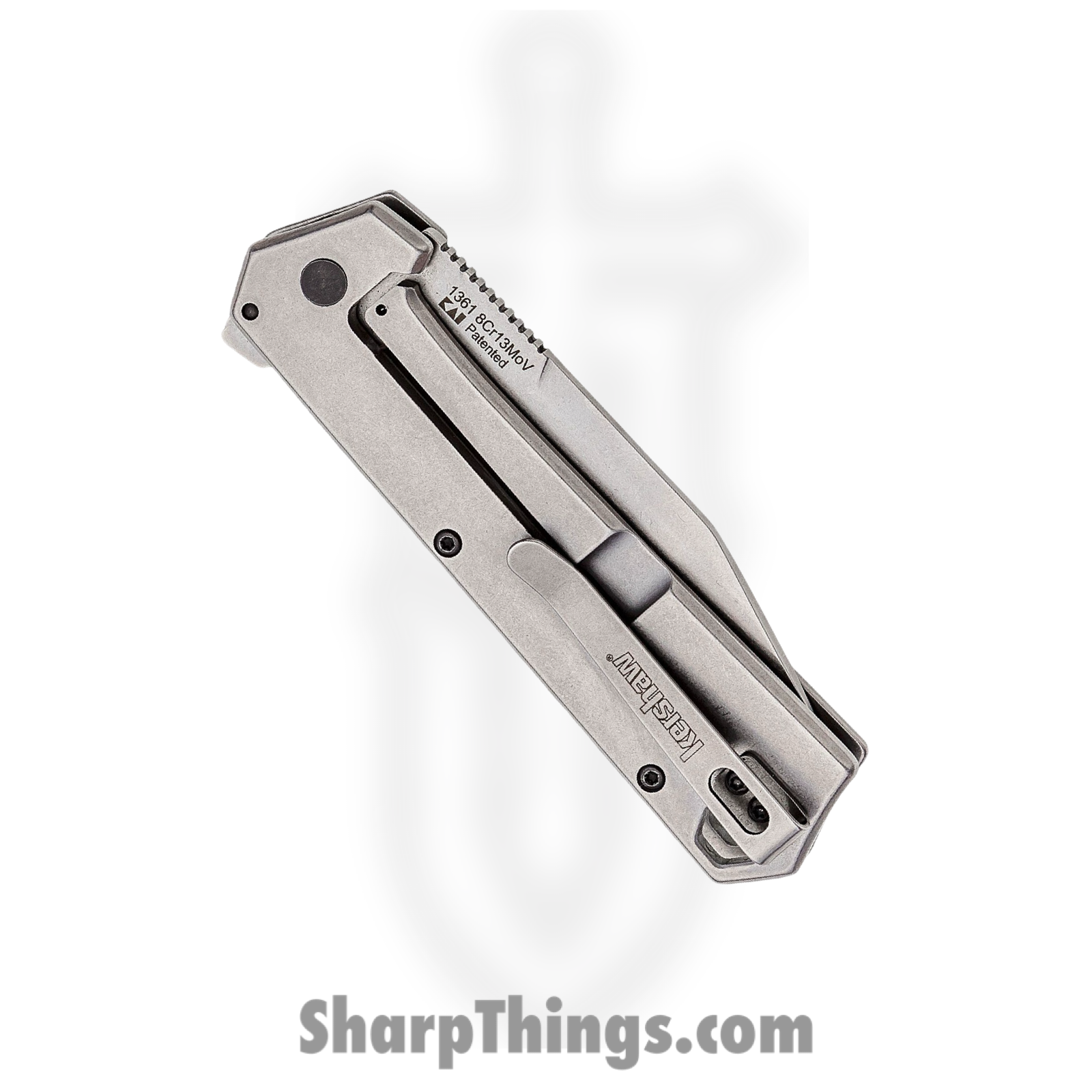 Kershaw - 1361X - Passage - Folding Knife - 8Cr13MoV Stonewash Clip Point - Stainless Steel - Natural - Image 3