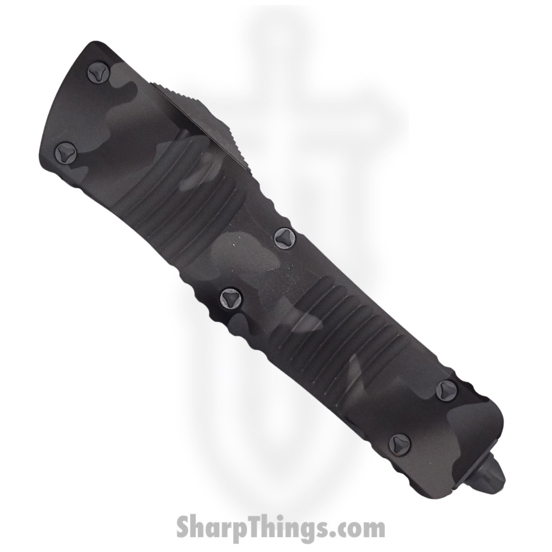 Microtech - 143-2UCS - Combat Troodon - OTF Auto - Elmax, M390, 204P Coated Drop Point - 6061-T6 Aluminum - Urban Camo - Image 4