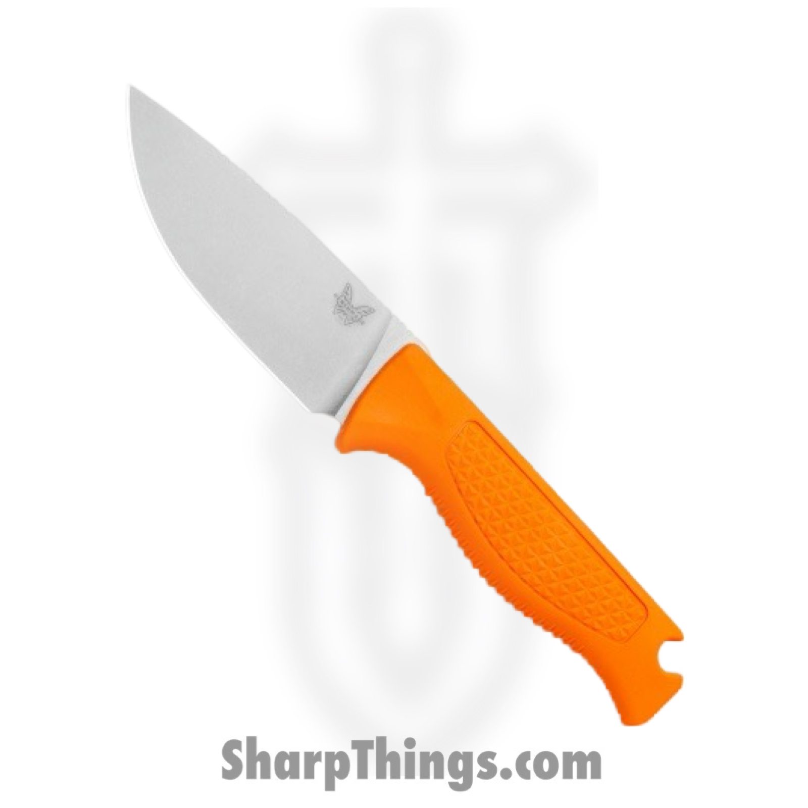Benchmade - 15006 - Steep Country Hunter - Fixed Blade Knife - CPM S30V Stonewash Drop Point - Santoprene - Orange