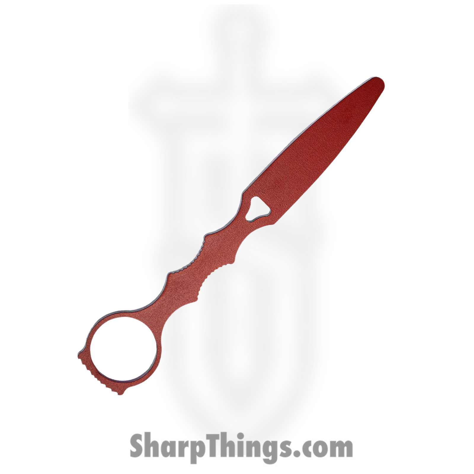 Benchmade - 176T - SOCP Skeletonized Trainer - Fixed Blade Knife - 440C SS Coated Dagger - Skeletonized - Red - Image 2