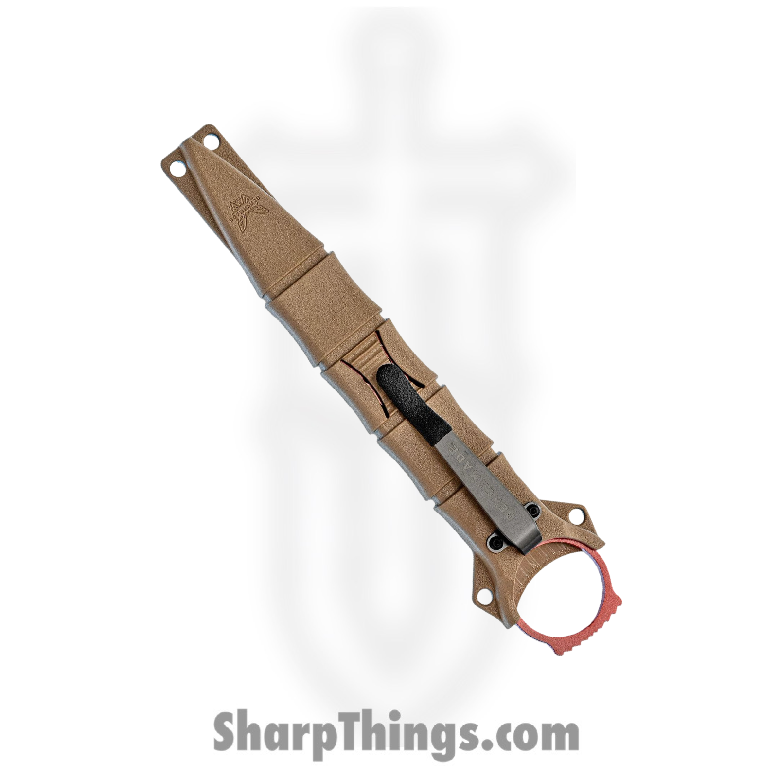 Benchmade - 176T - SOCP Skeletonized Trainer - Fixed Blade Knife - 440C SS Coated Dagger - Skeletonized - Red - Image 3