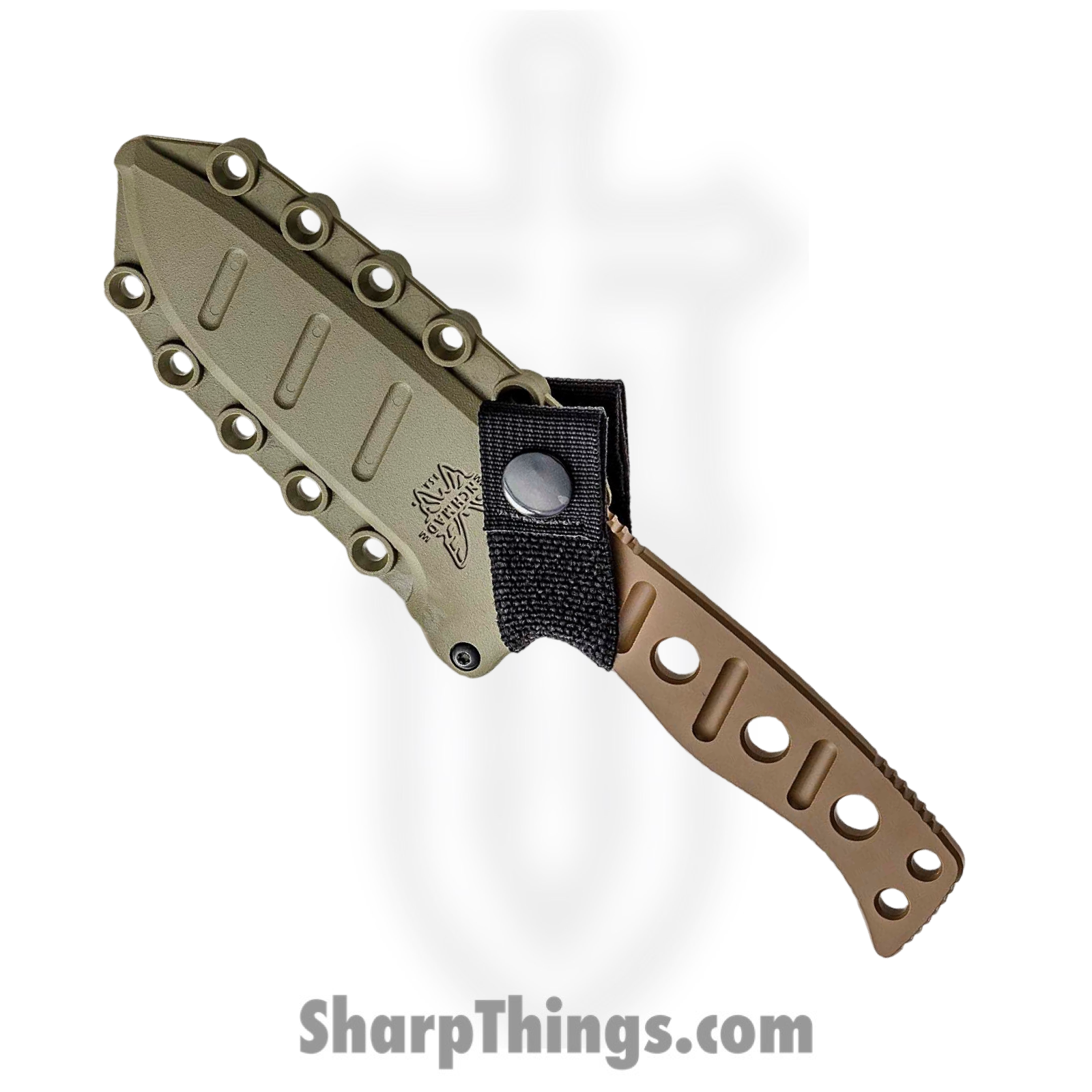 Benchmade - 375FE-1 - Adamas - Fixed Blade Knife - CPM CruWear Coated Drop Point - Skeletonized - Tan - Image 3
