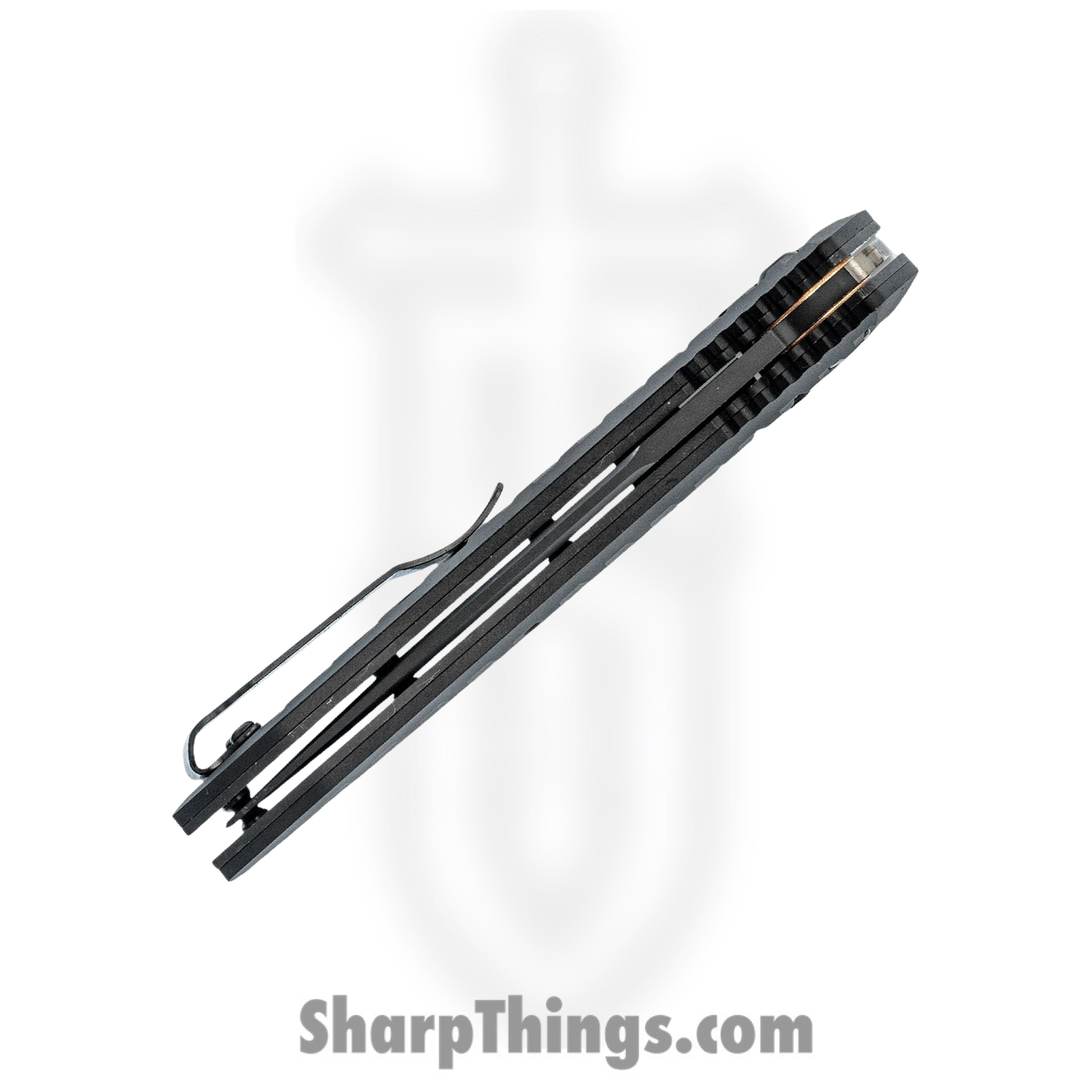Benchmade - 5700SBK - Presidio II - Automatic Knife - S30V Coated Drop Point P/S - 6061-T6 Aluminum - Black - Image 4