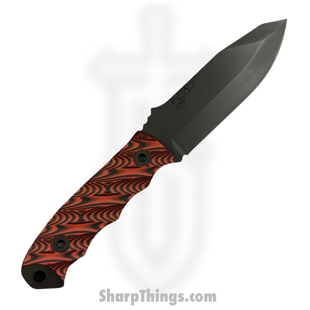 Half Face Blades - HFBDISJREBC - Disaster Jr - Fixed Blade Knife - CPM3V Coated Spear Point - G10 - Red/Black