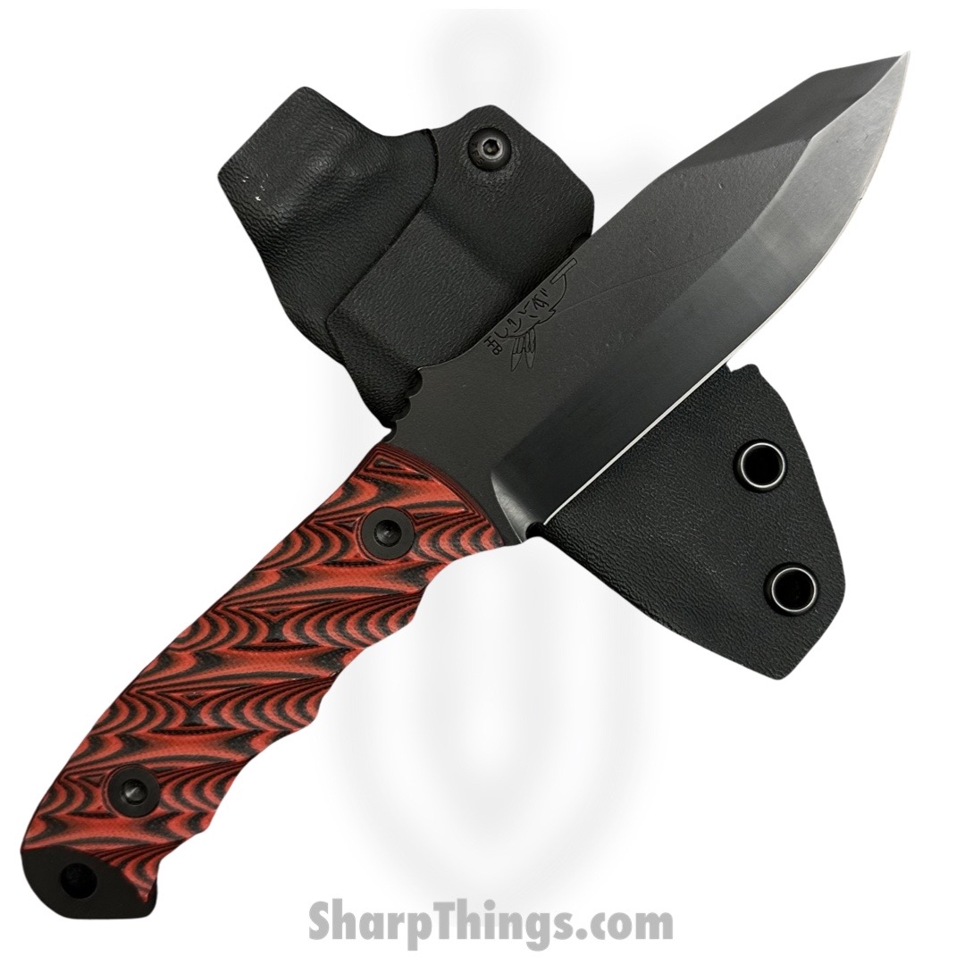 Half Face Blades - HFBDISJREBC - Disaster Jr - Fixed Blade Knife - CPM3V Coated Spear Point - G10 - Red/Black - Image 2