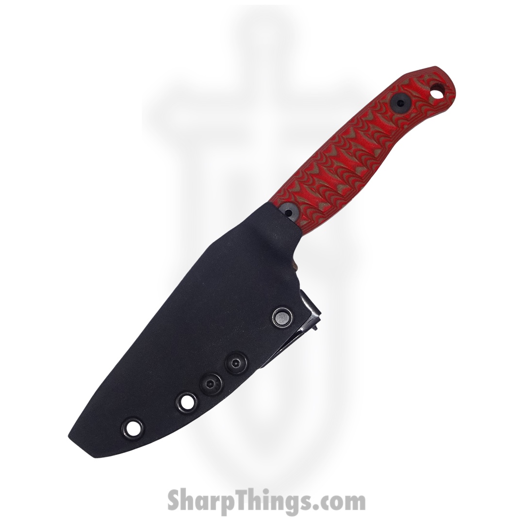 Half Face Blades - HFBFETLIGMB - Cav Jr - Fixed Blade Knife - S45VN Coated Drop Point - G10 - Red/OD Green - Image 2