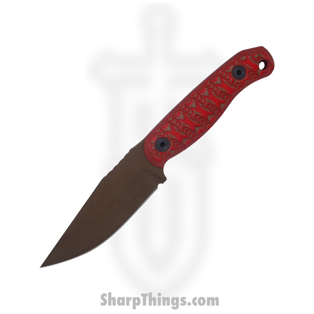 Half Face Blades - HFBFETLIGMB - Cav Jr - Fixed Blade Knife - S45VN Coated Drop Point - G10 - Red/OD Green - Image 3