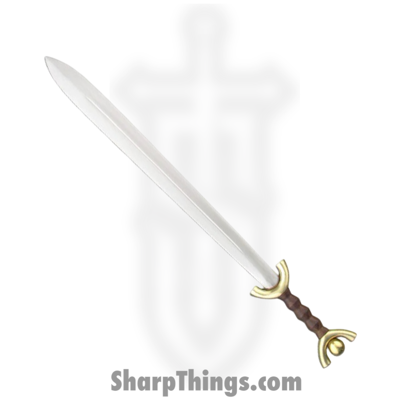 CAS Hanwei - PC2370 - Celtic Sword - Fixed Blade Knife - Carbon Steel Satin Spear Point - Ebony Wood - Brown