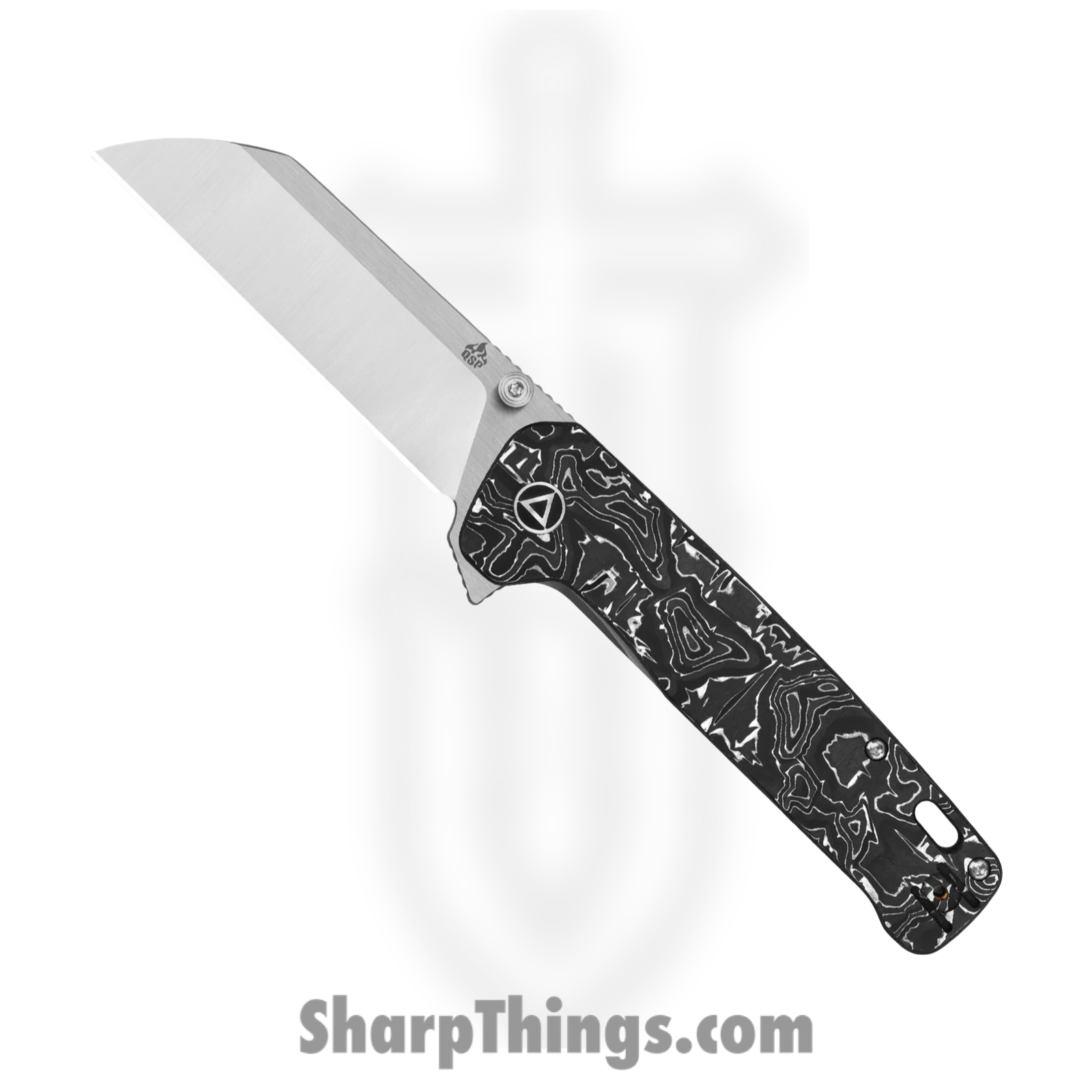 QSP - QS130XLD1 - Penguin Plus - Folding Knife - CPM-20CV Satin Sheepsfoot - Titanium/CF - Black/Silver