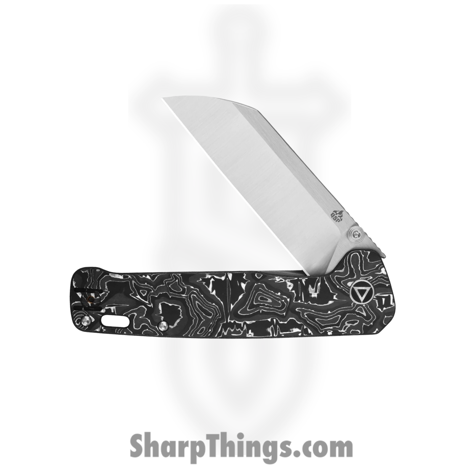 QSP - QS130XLD1 - Penguin Plus - Folding Knife - CPM-20CV Satin Sheepsfoot - Titanium/CF - Black/Silver - Image 2