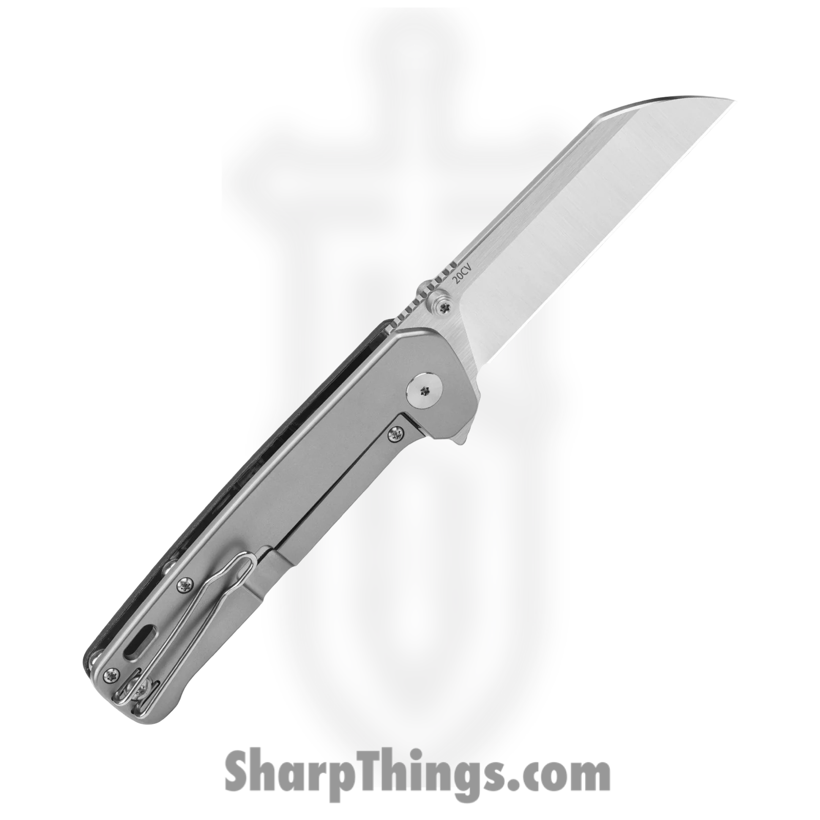 QSP - QS130XLD1 - Penguin Plus - Folding Knife - CPM-20CV Satin Sheepsfoot - Titanium/CF - Black/Silver - Image 3